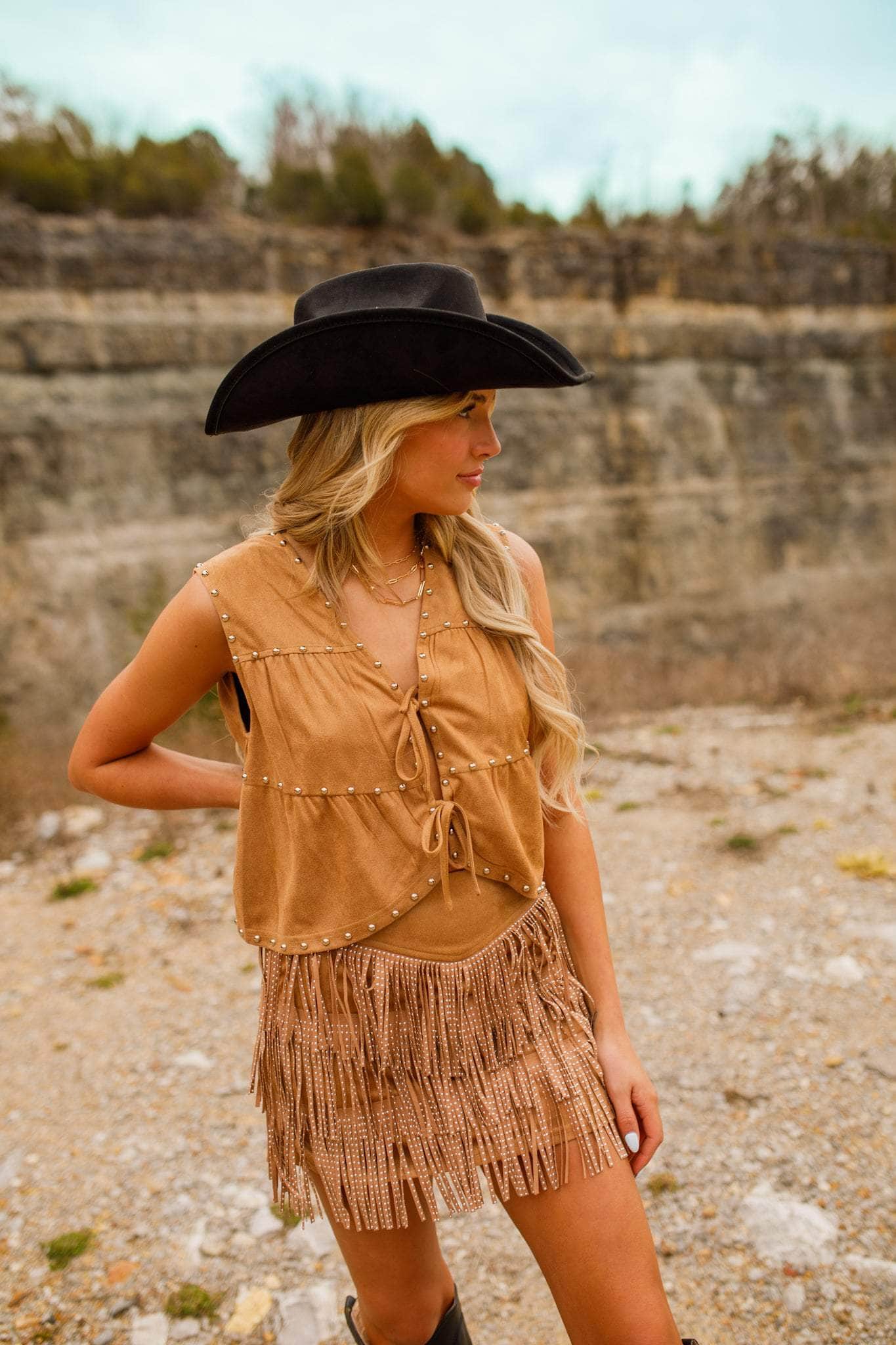 Desert Cowgirl Fringe Skirt