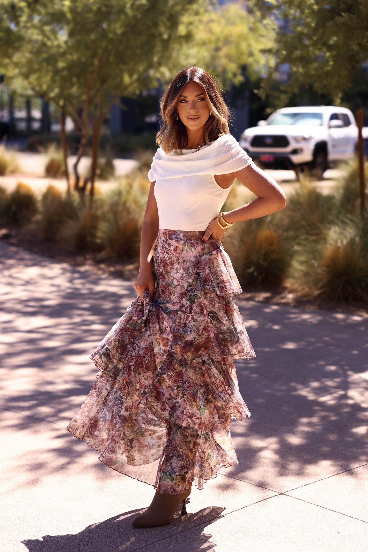 Falling Fast Floral Skirt