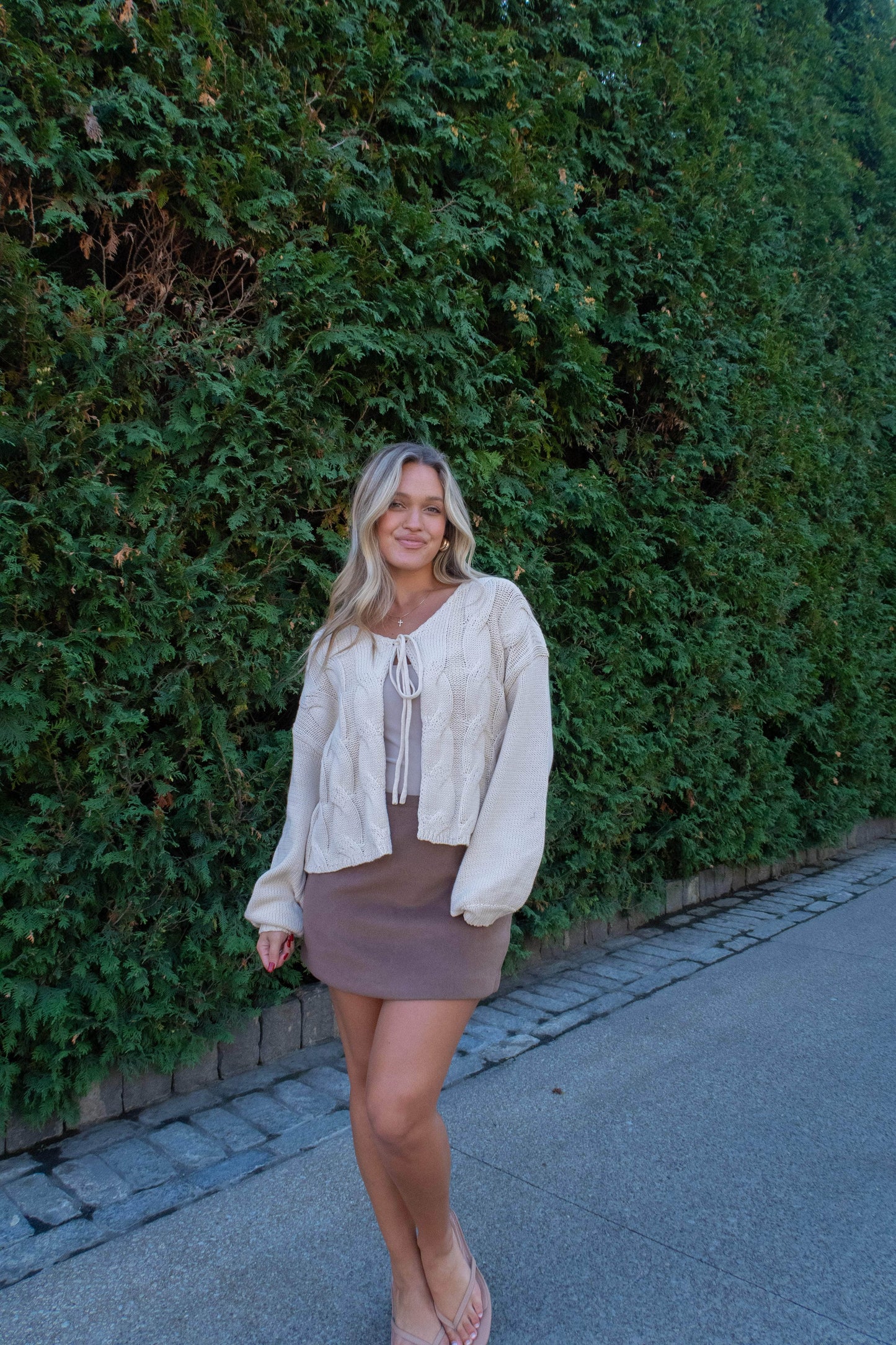 Mocha Fitted Mini Skirt