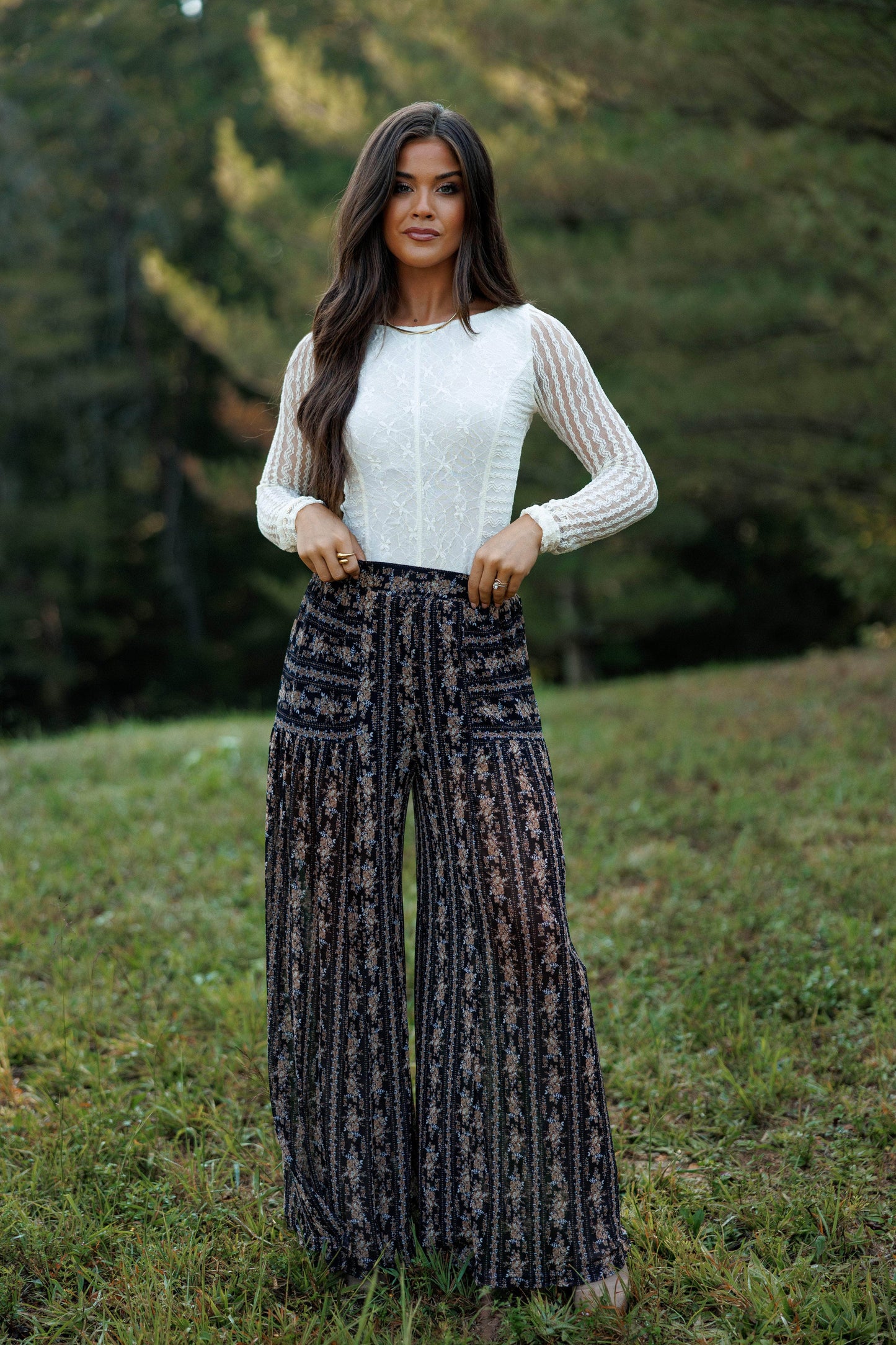 Wildflower Path Mesh Pants
