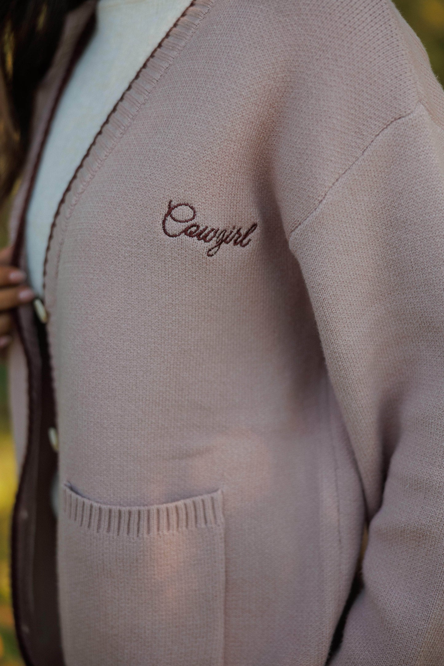 Dusty Pink Cowboy Cardigan