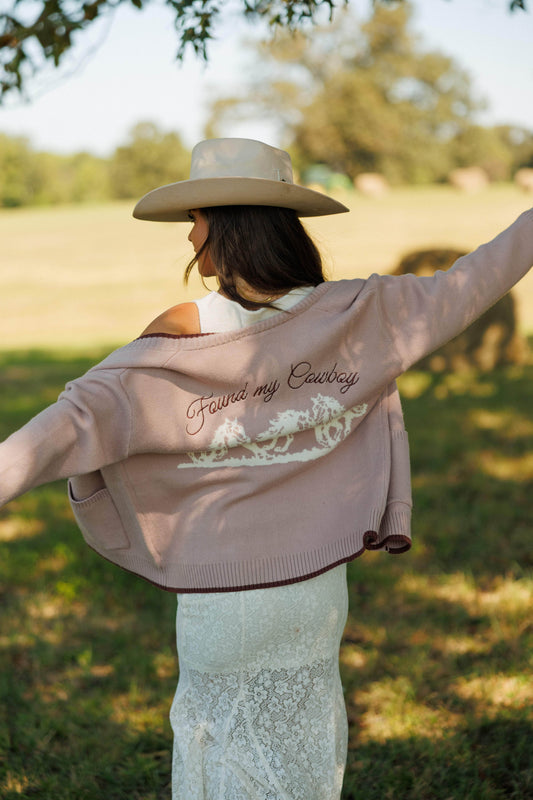 Dusty Pink Cowboy Cardigan