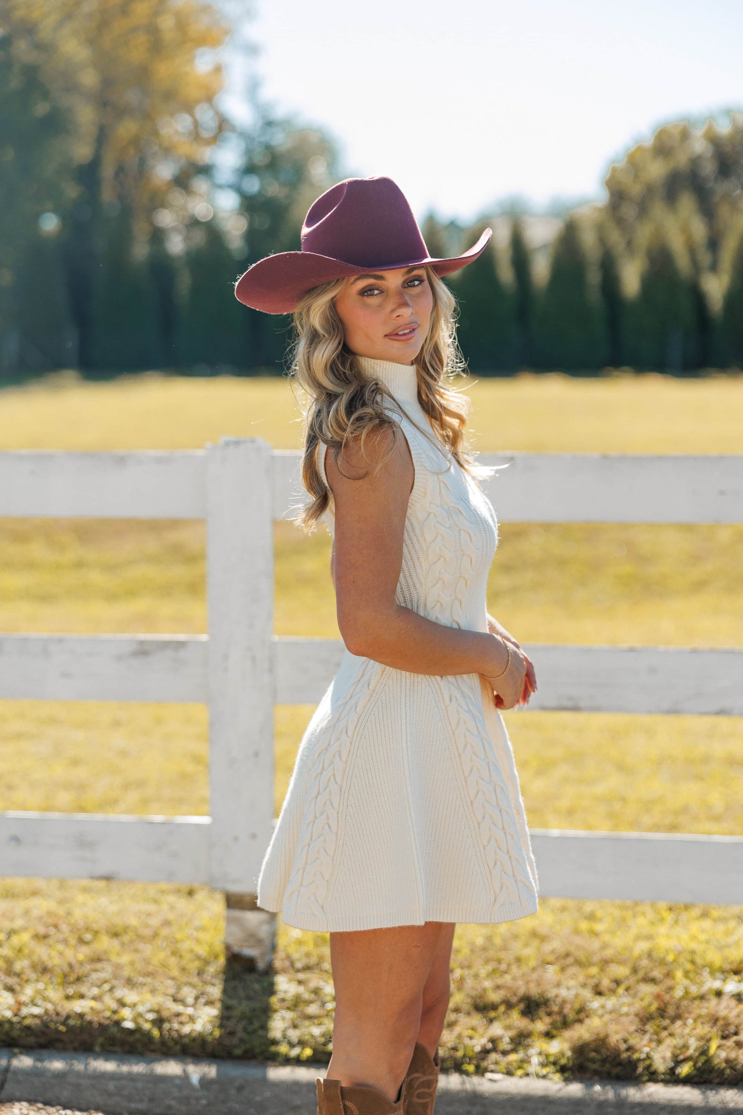 Cable Knit Flare Dress
