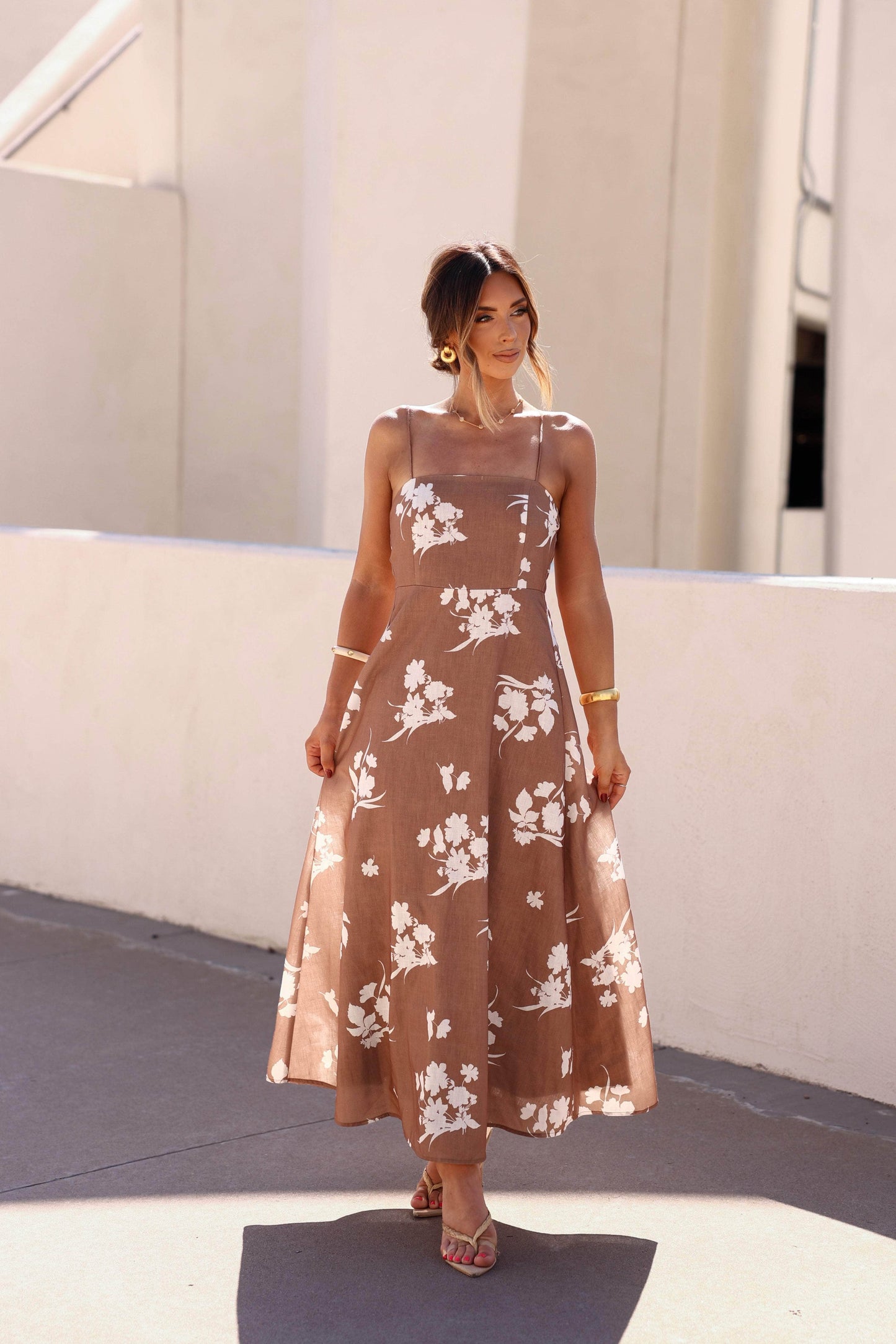 Calla Floral Midi Dress