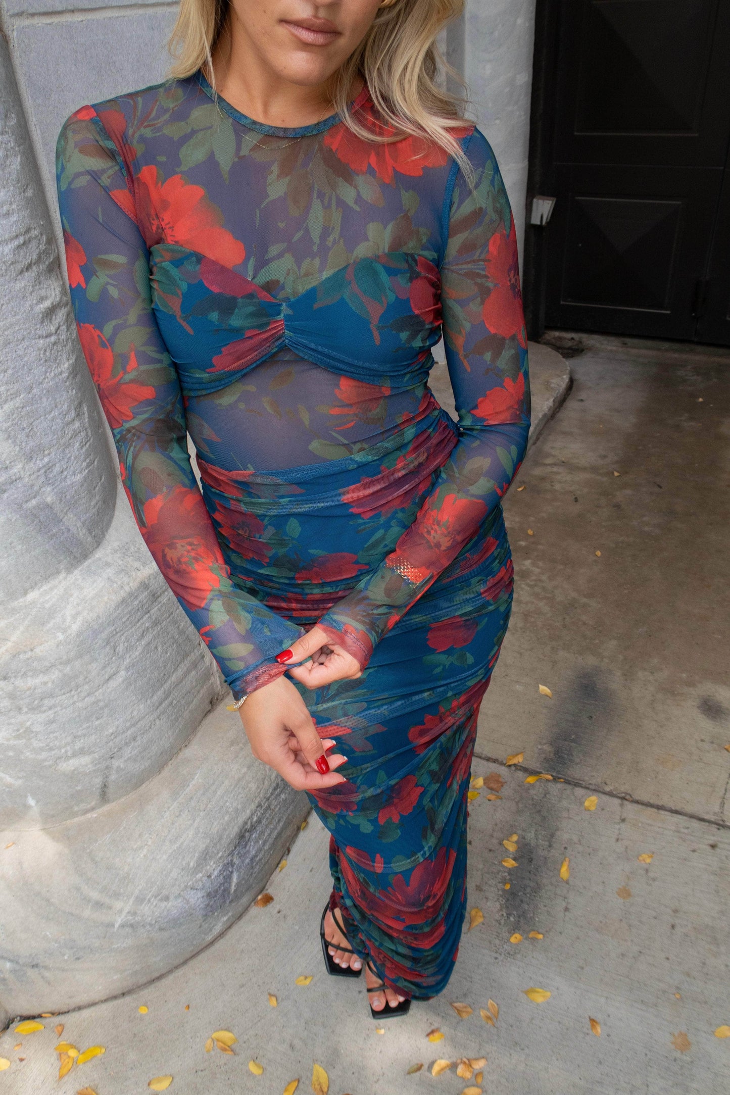 Where She Blooms Mesh Dress