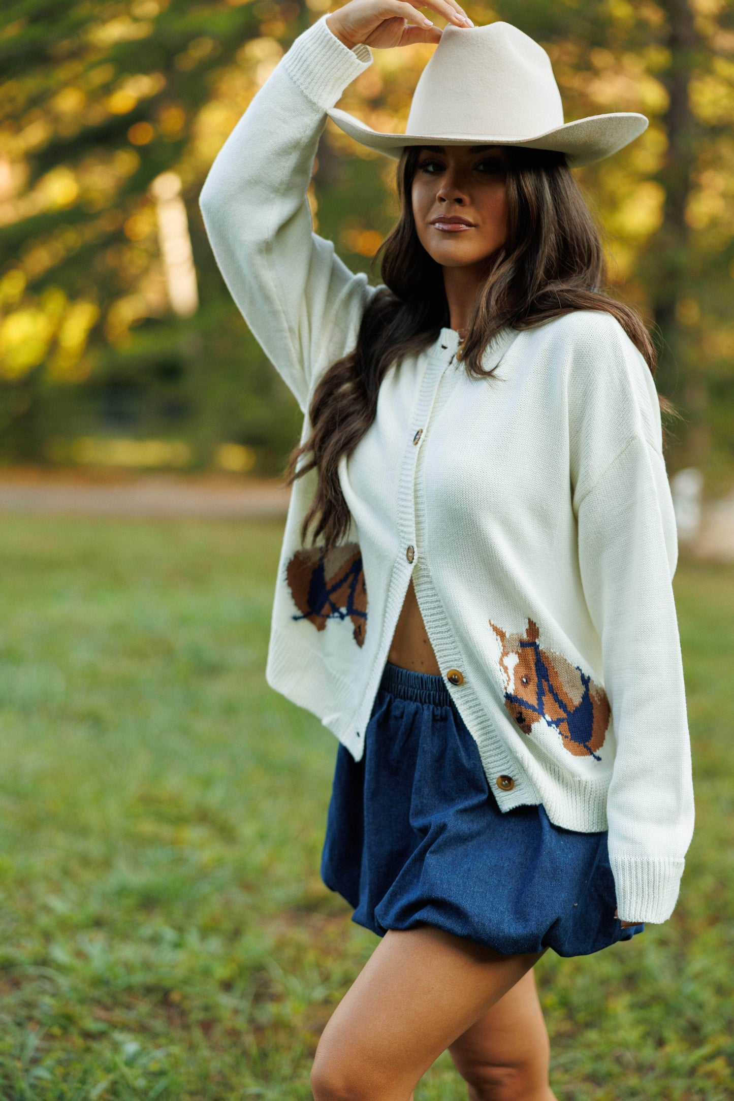 Denim Balloon Mini Skirt