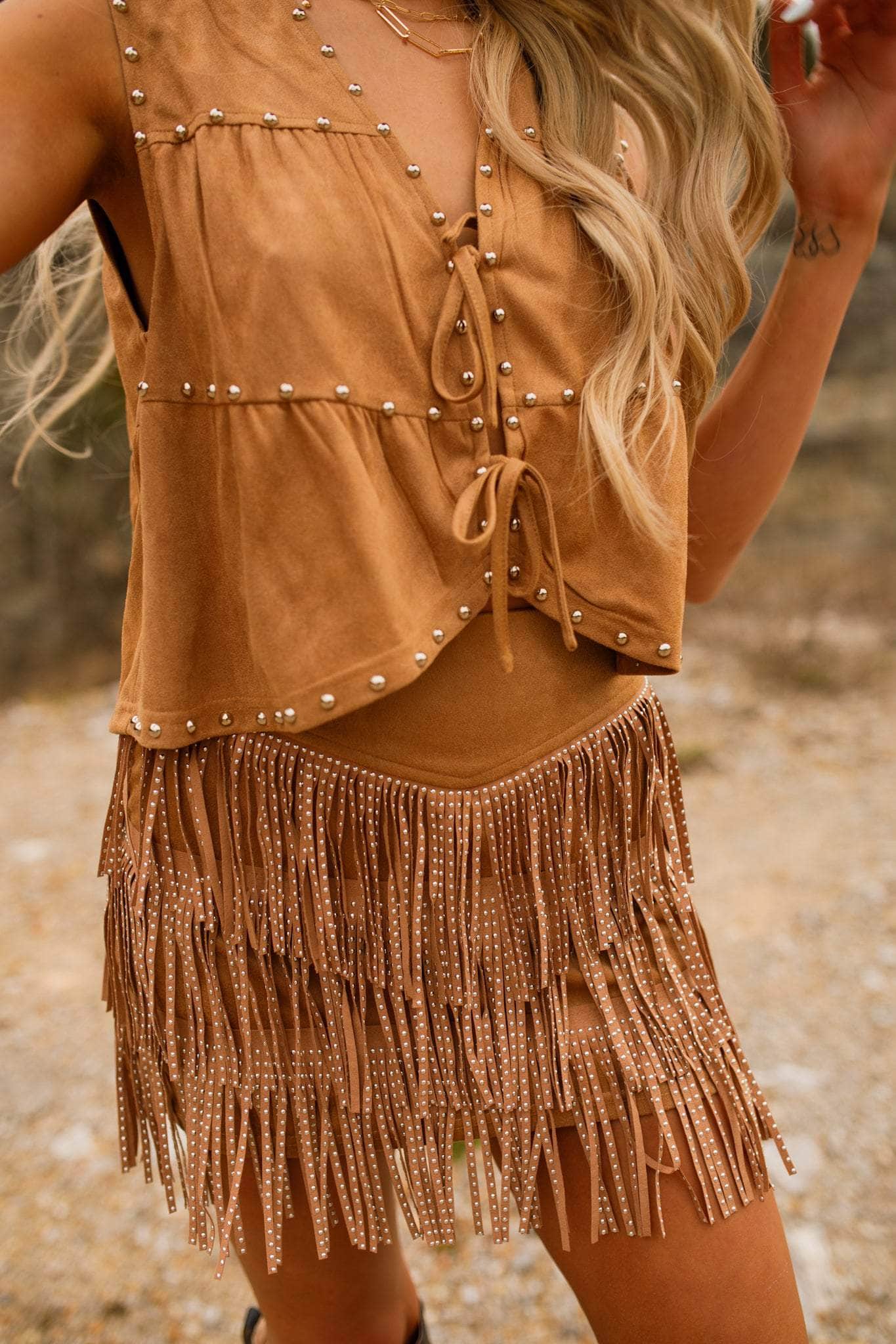 Desert Cowgirl Fringe Skirt