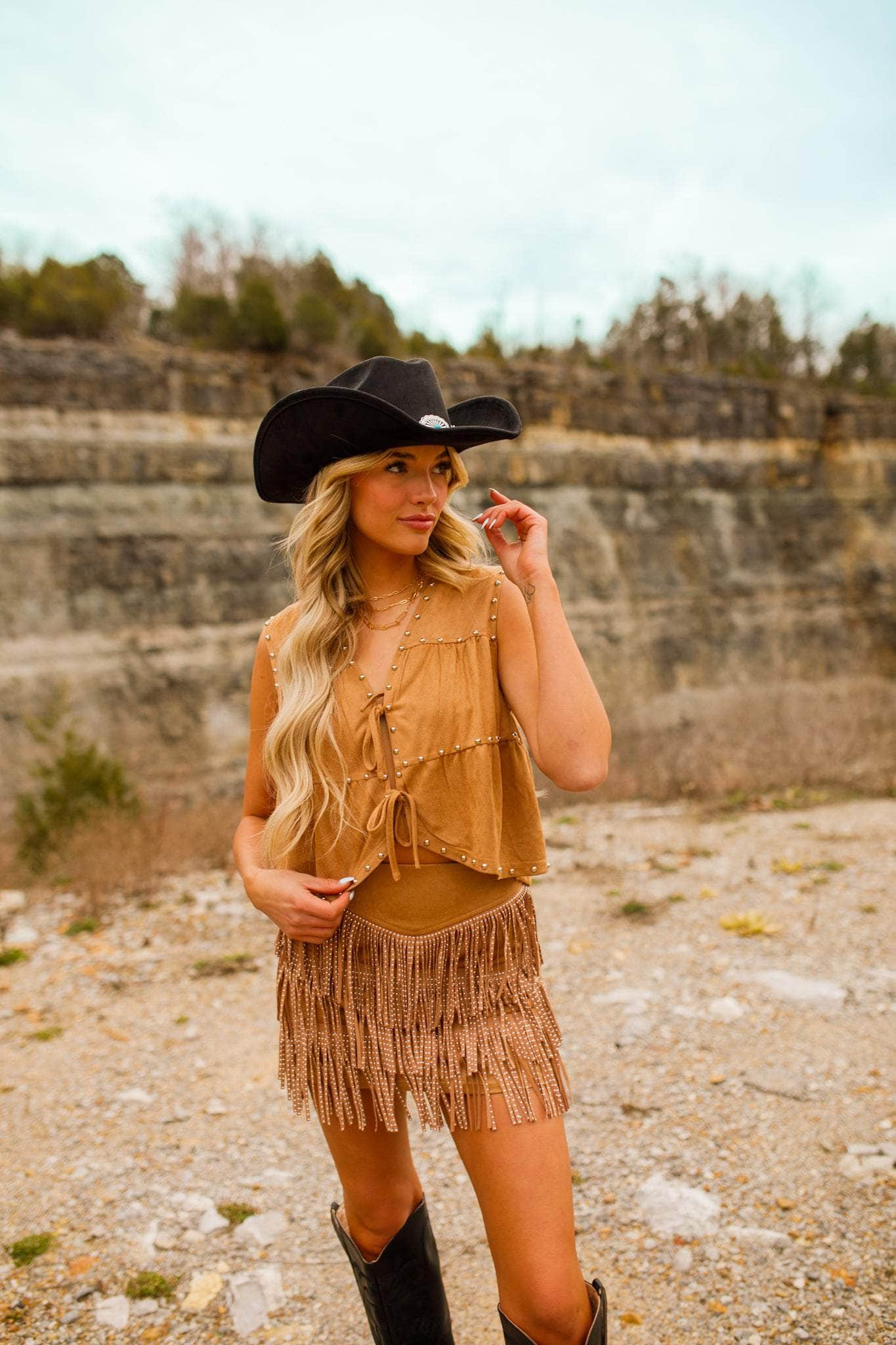 Desert Cowgirl Fringe Skirt