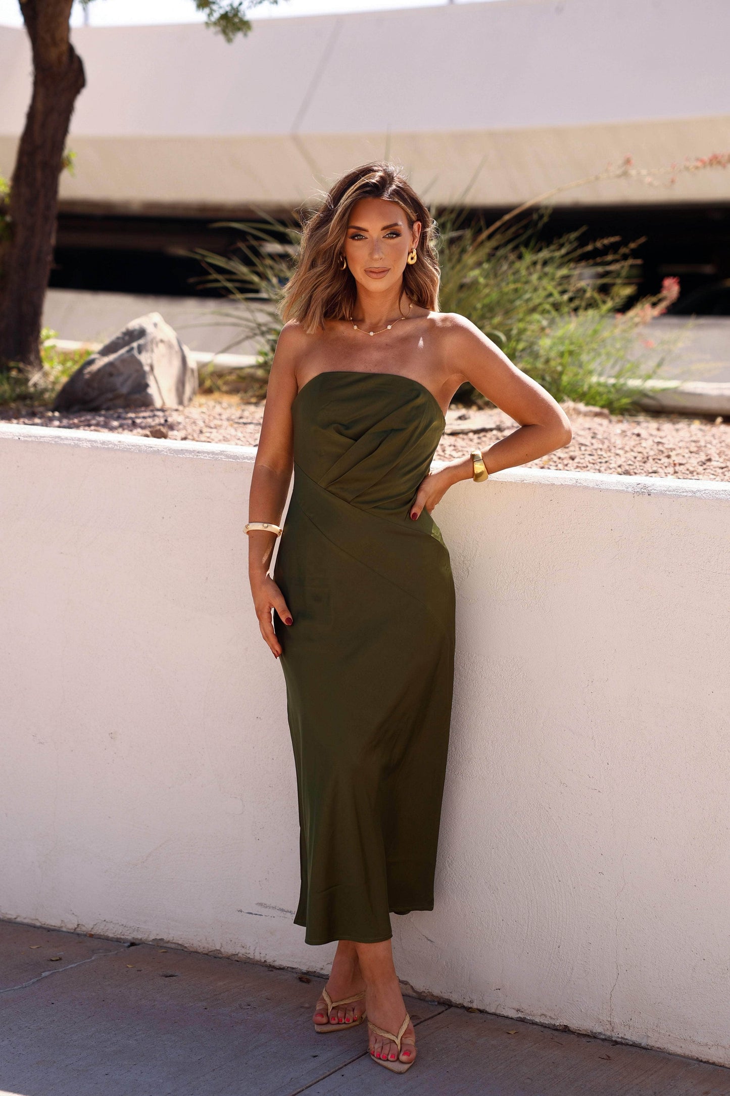 Evergreen Hour Midi Dress