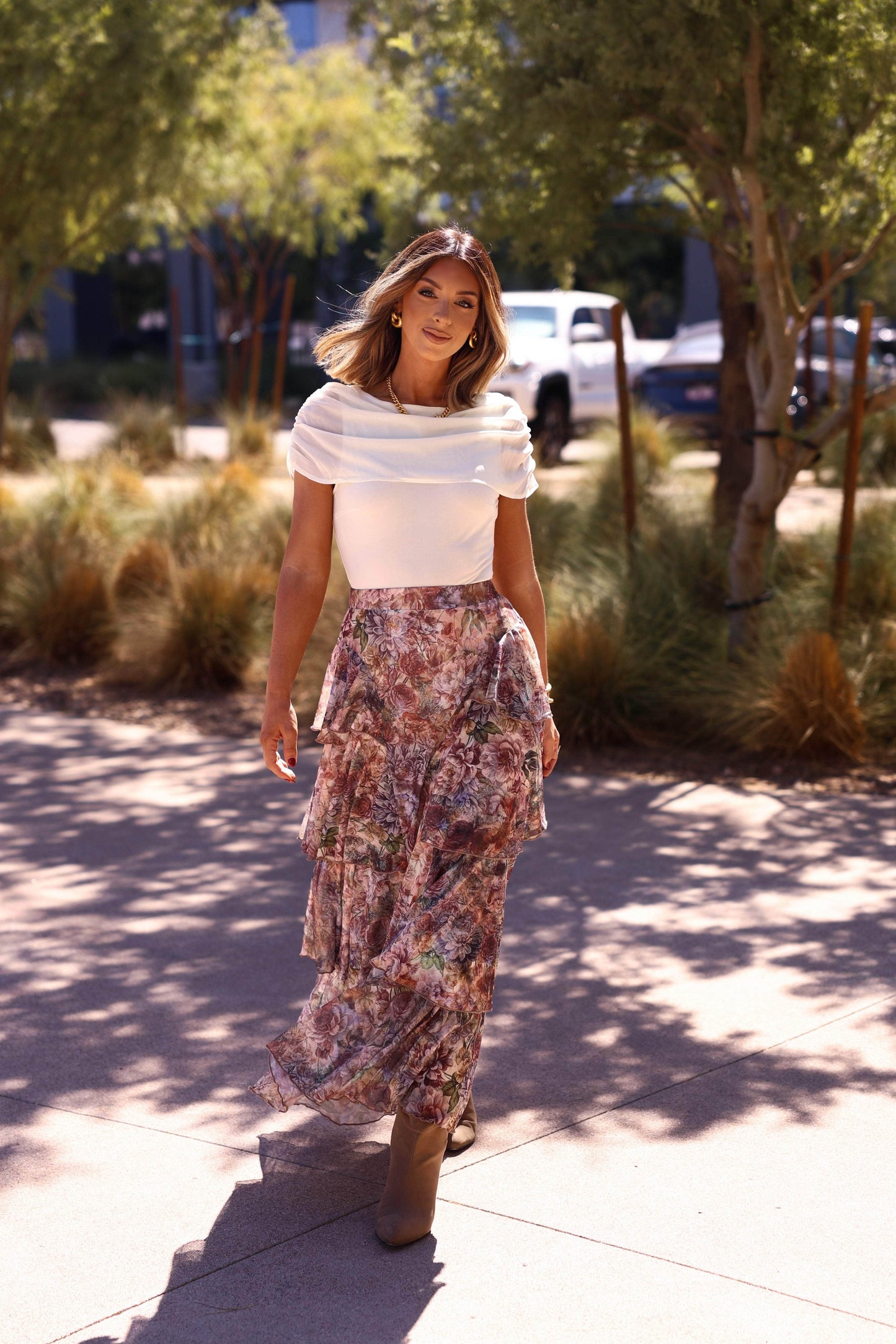 Falling Fast Floral Skirt