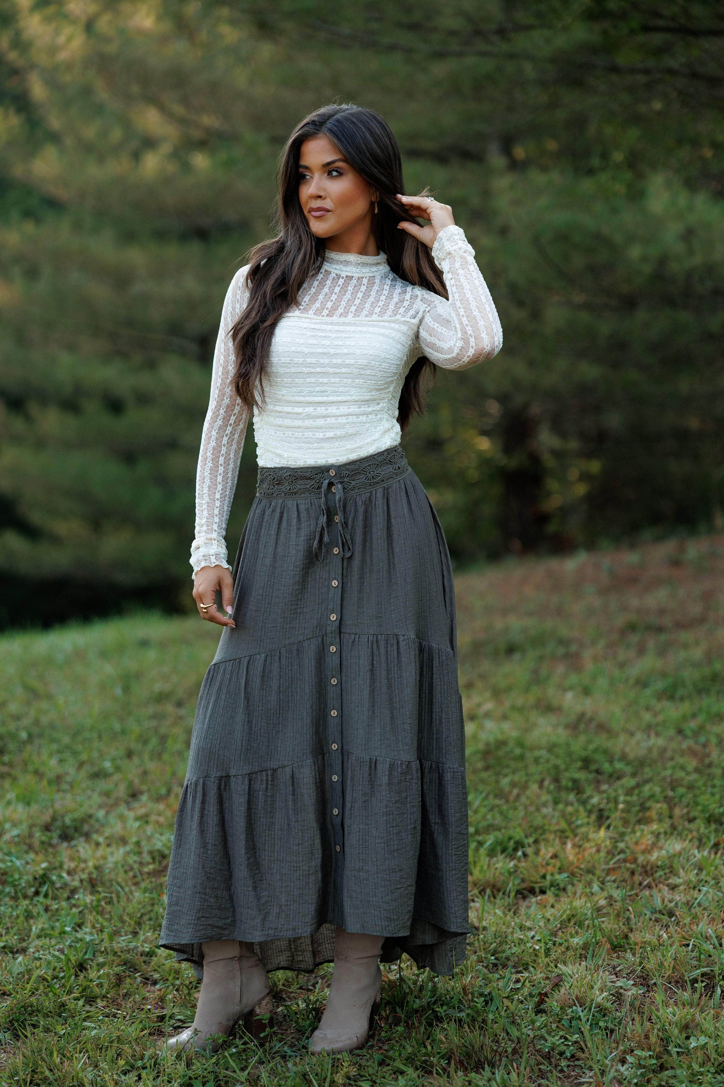 Falling Grace Maxi Skirt