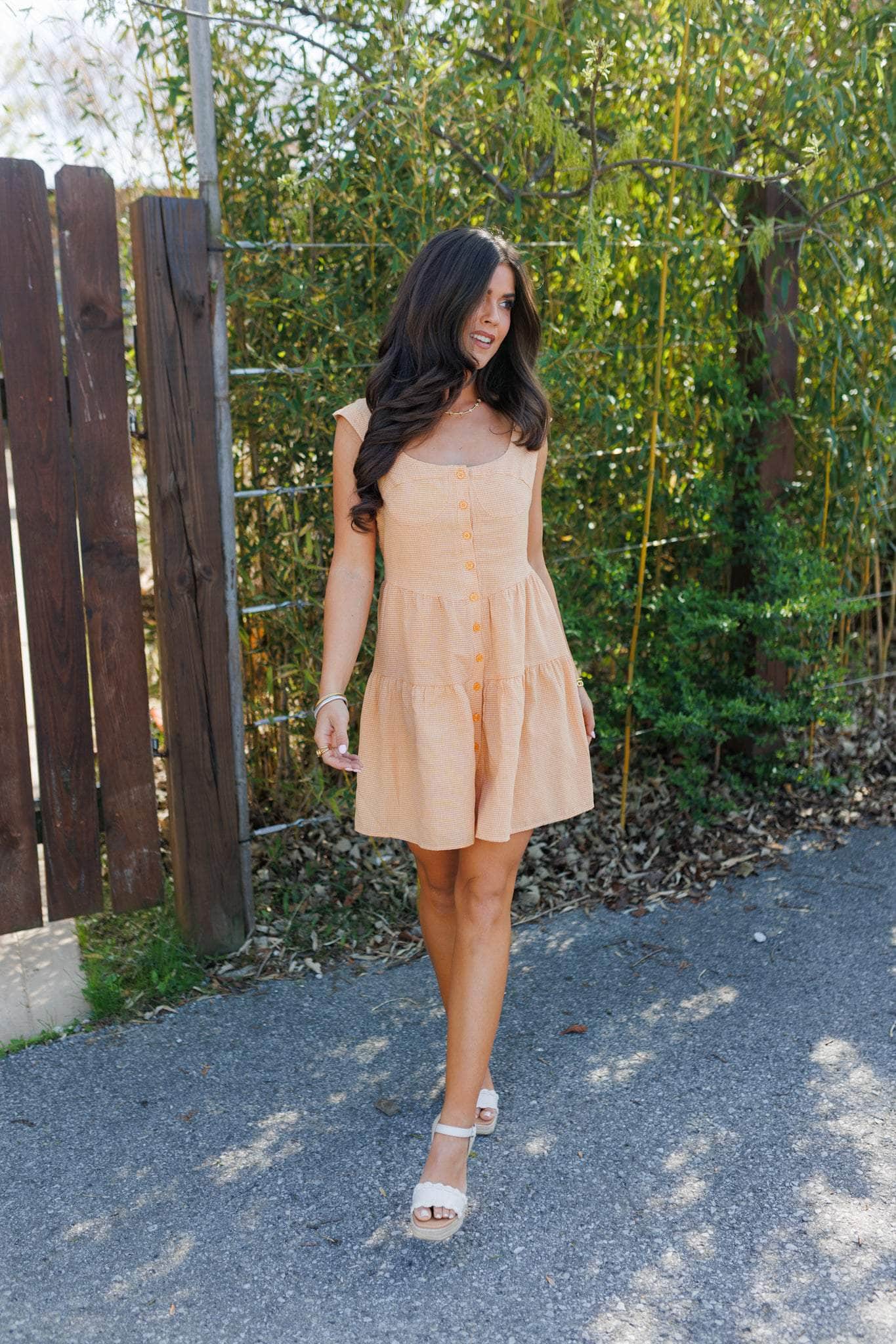 Houndstooth Honey Dress