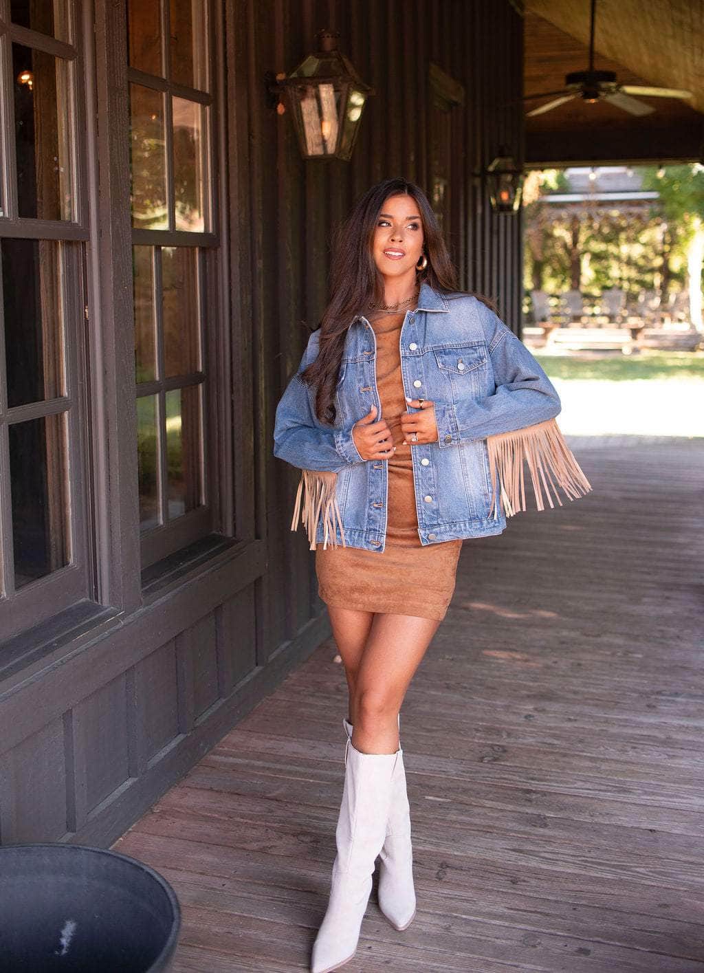 High Noon Suede Dress