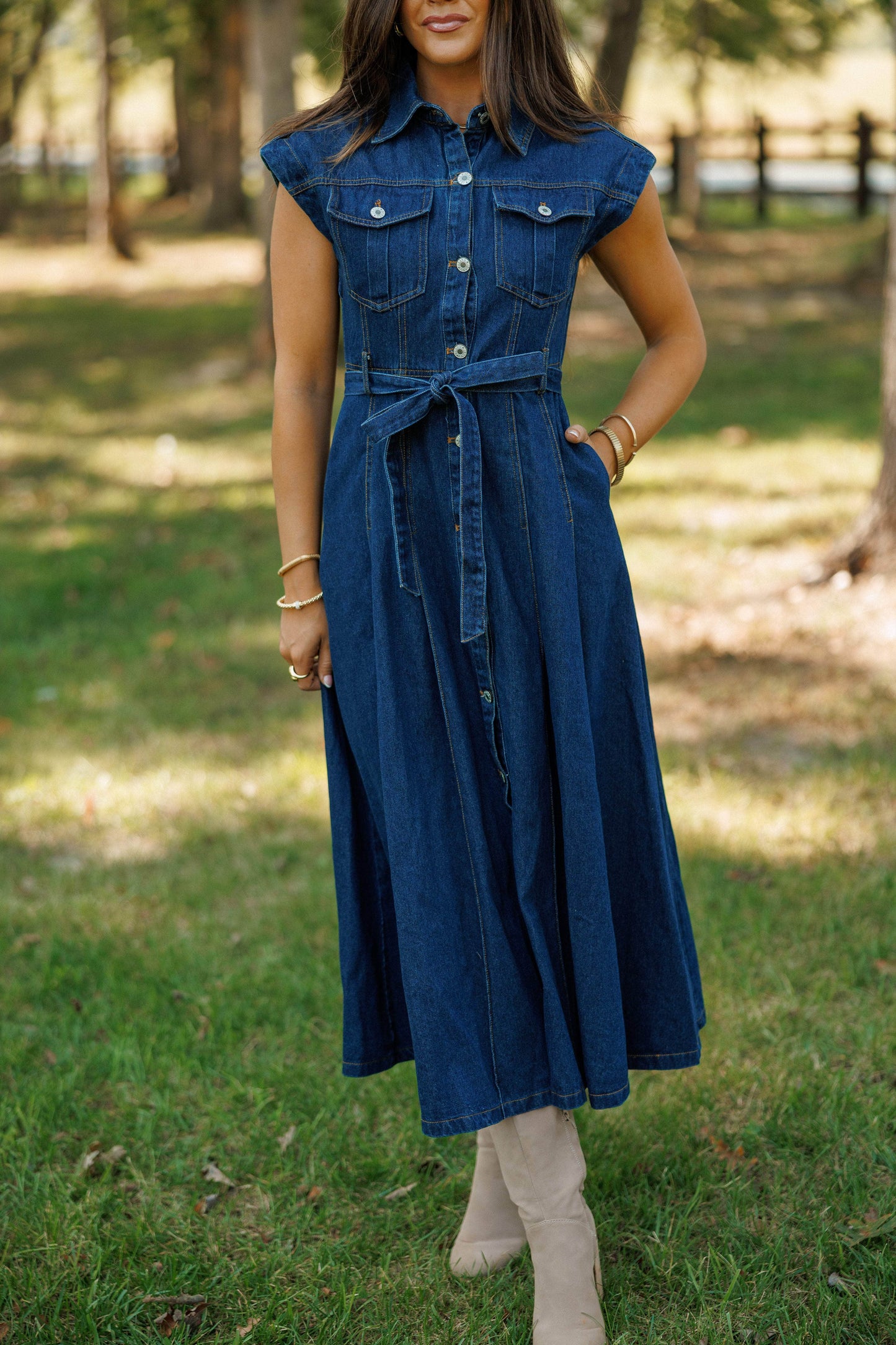 Pre-Order! Denim Days Ahead Dress