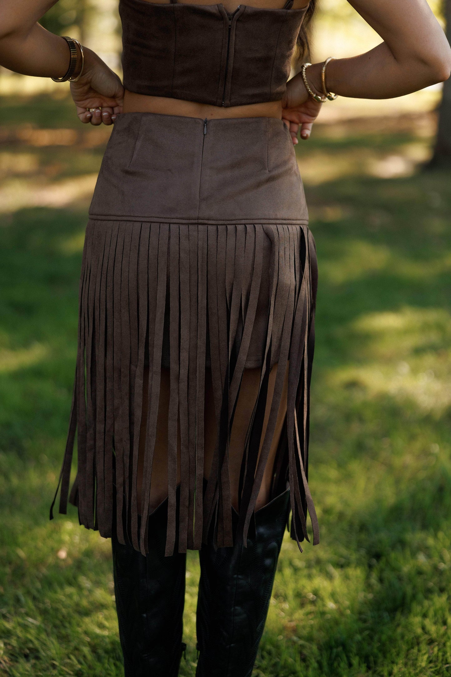 Western Spirit Suede Skirt
