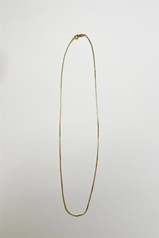 18K Gold Plated Box Chain Necklace