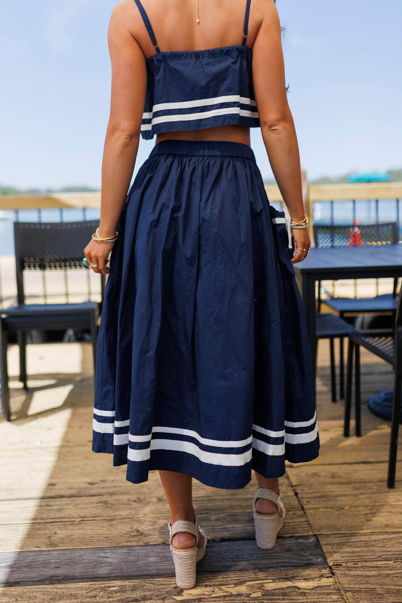 Navy Jane Skirt