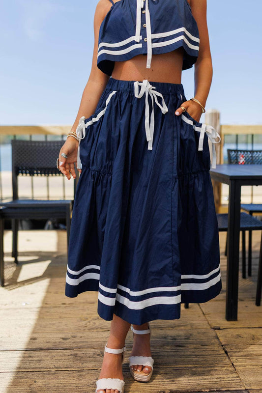 Navy Jane Skirt