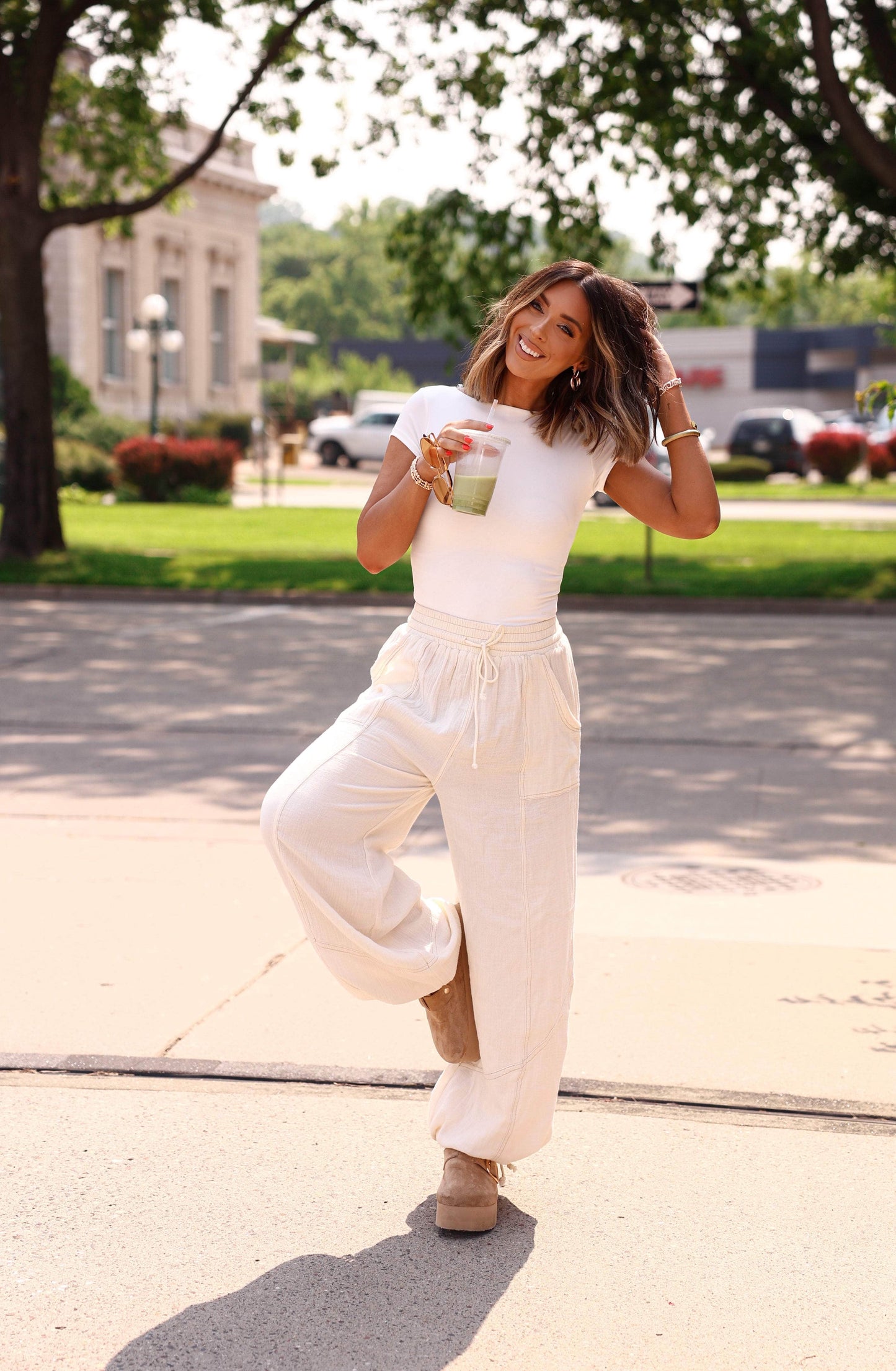 Mineral Wash Parachute Pants