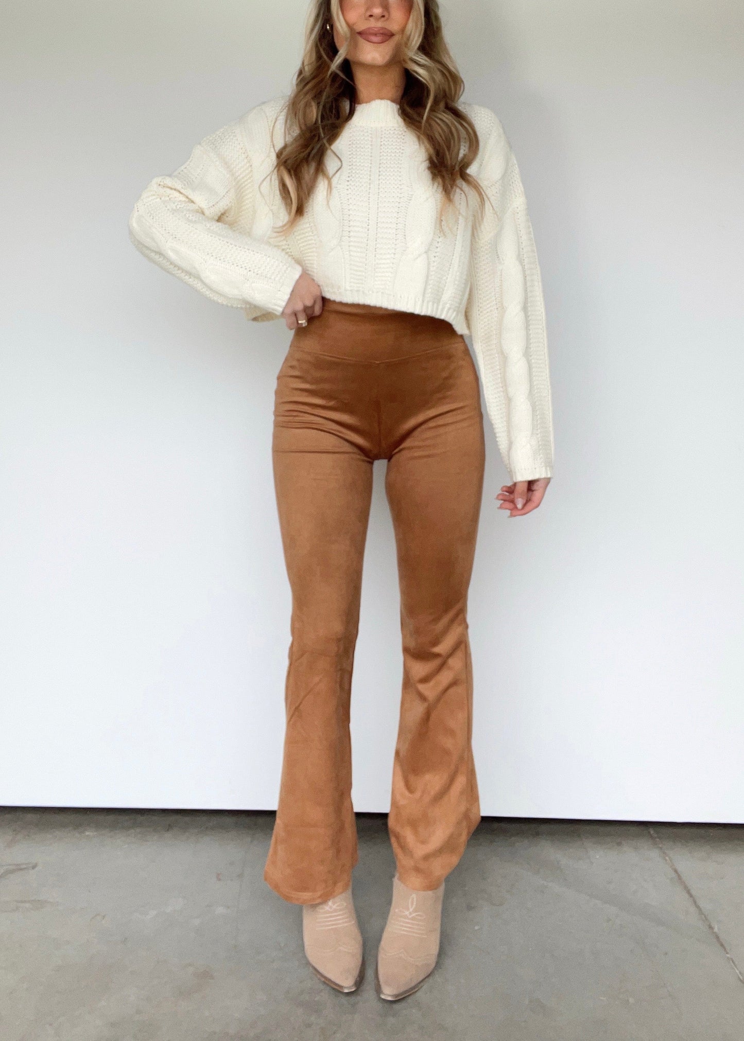 Suede Flare Leggings