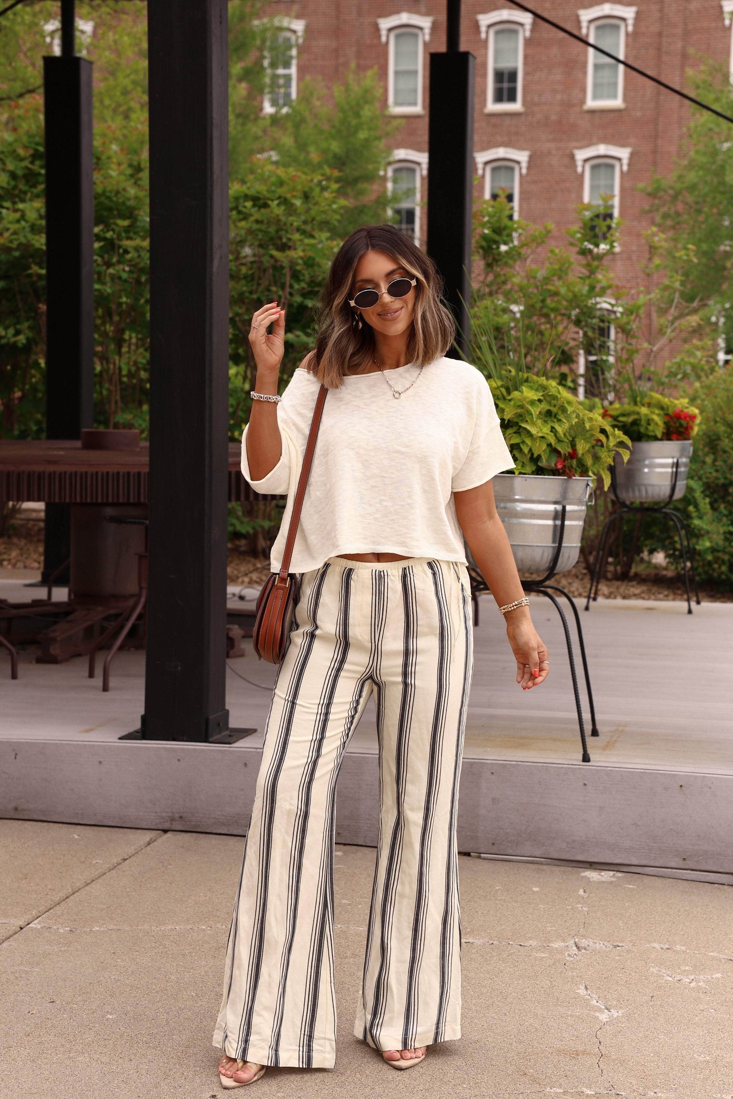 Porto Striped Linen Pants