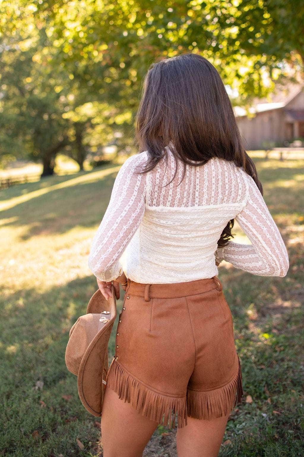 Loretta Lace Up Shorts