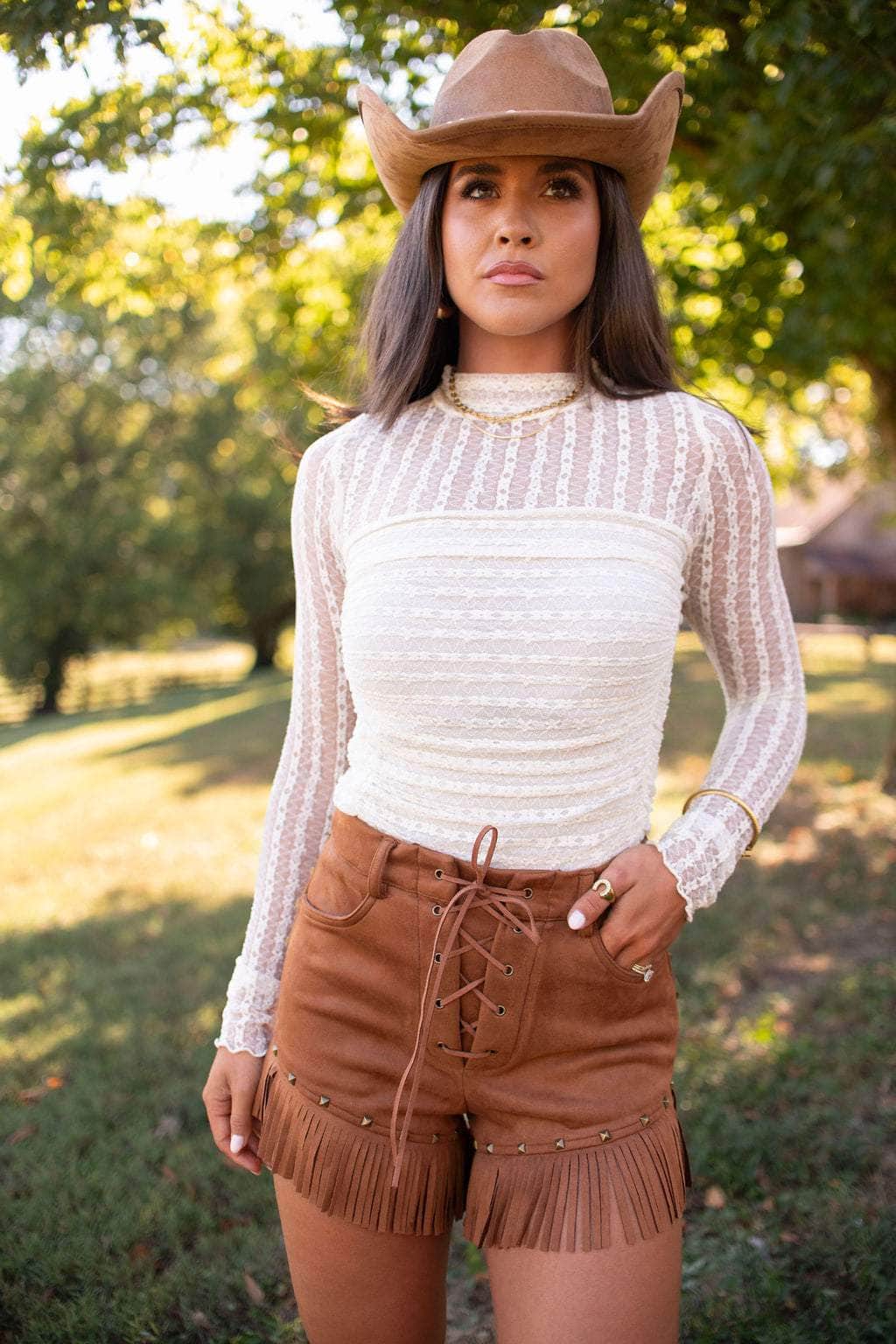 Loretta Lace Up Shorts