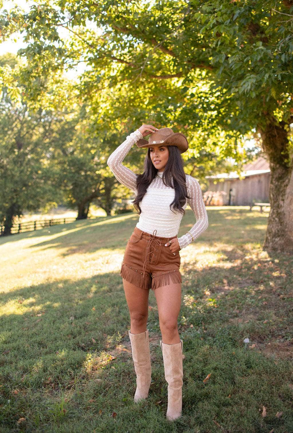 Loretta Lace Up Shorts