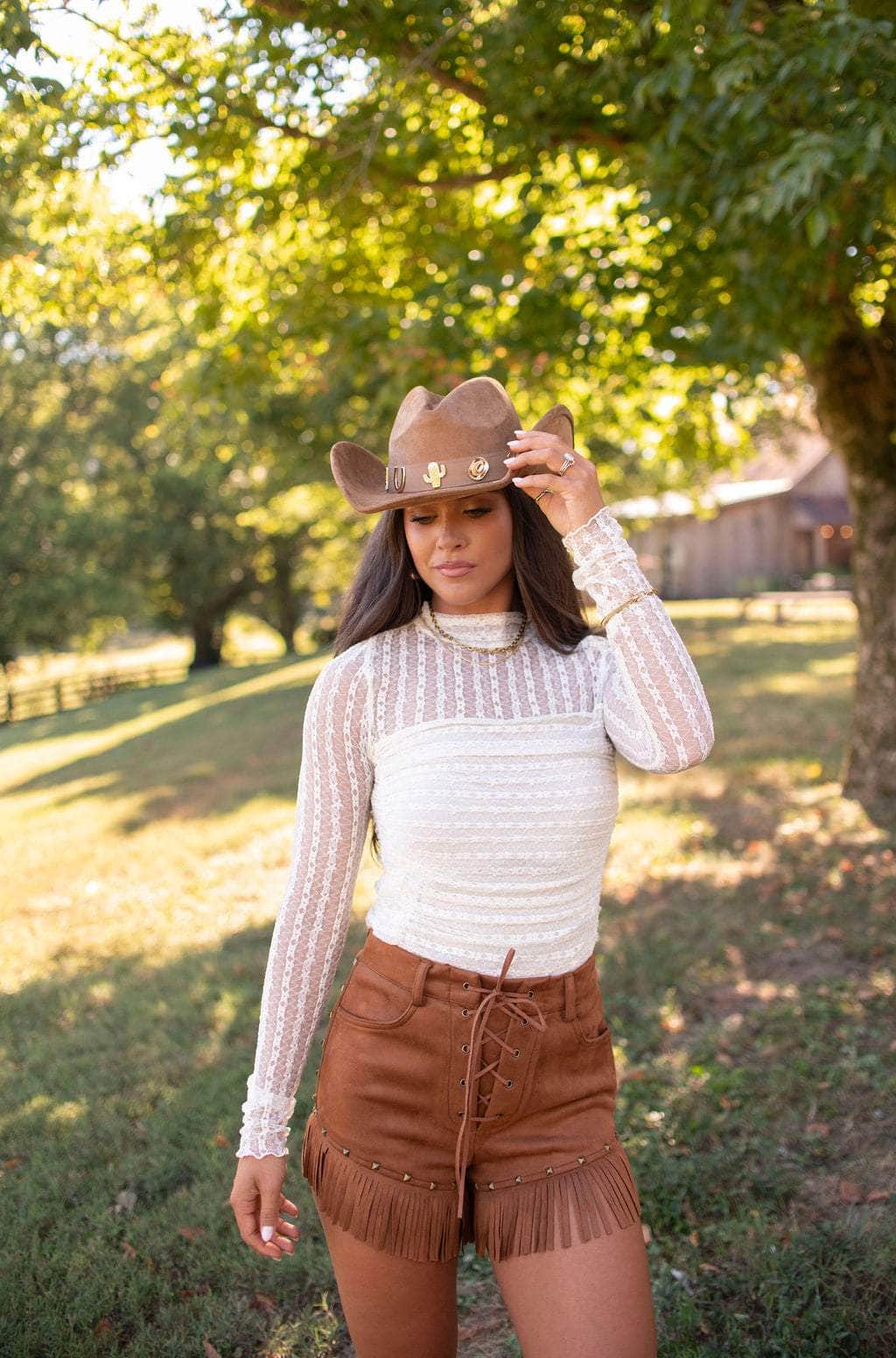 Loretta Lace Up Shorts