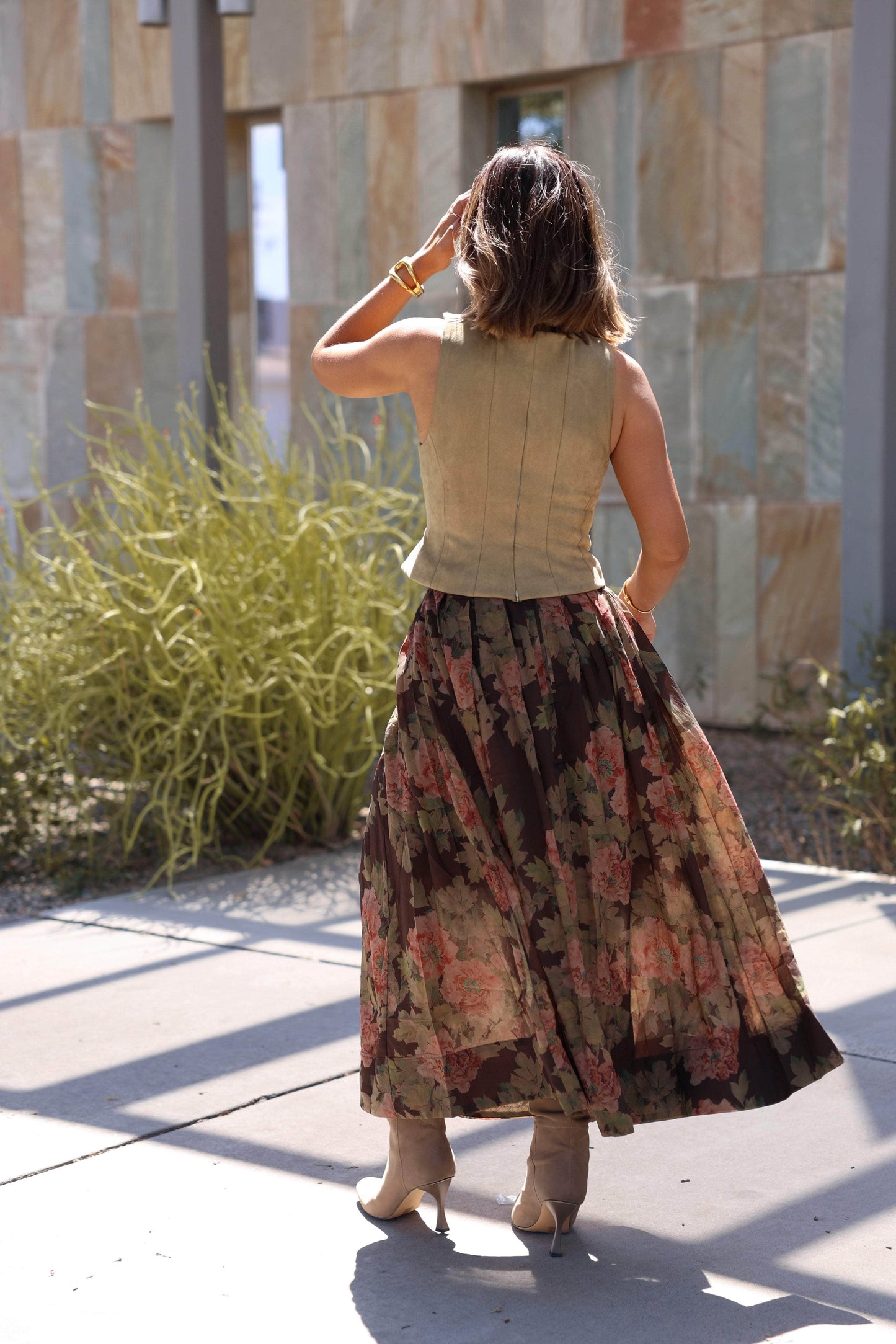 Romanticize Fall Floral Skirt