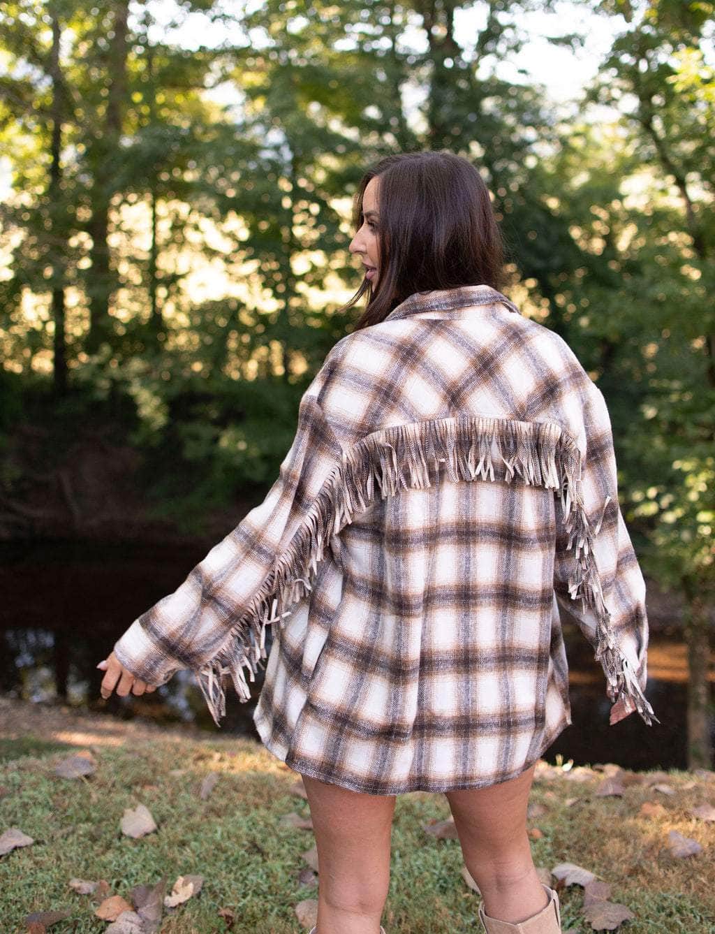 Homestead Fringe Plaid Shacket