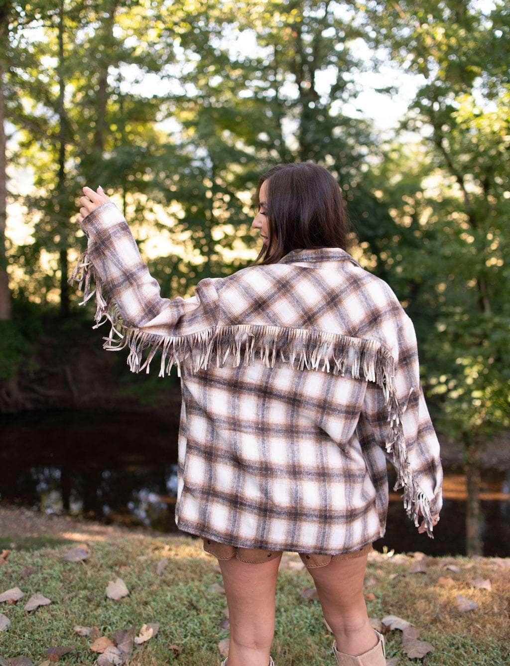 Homestead Fringe Plaid Shacket