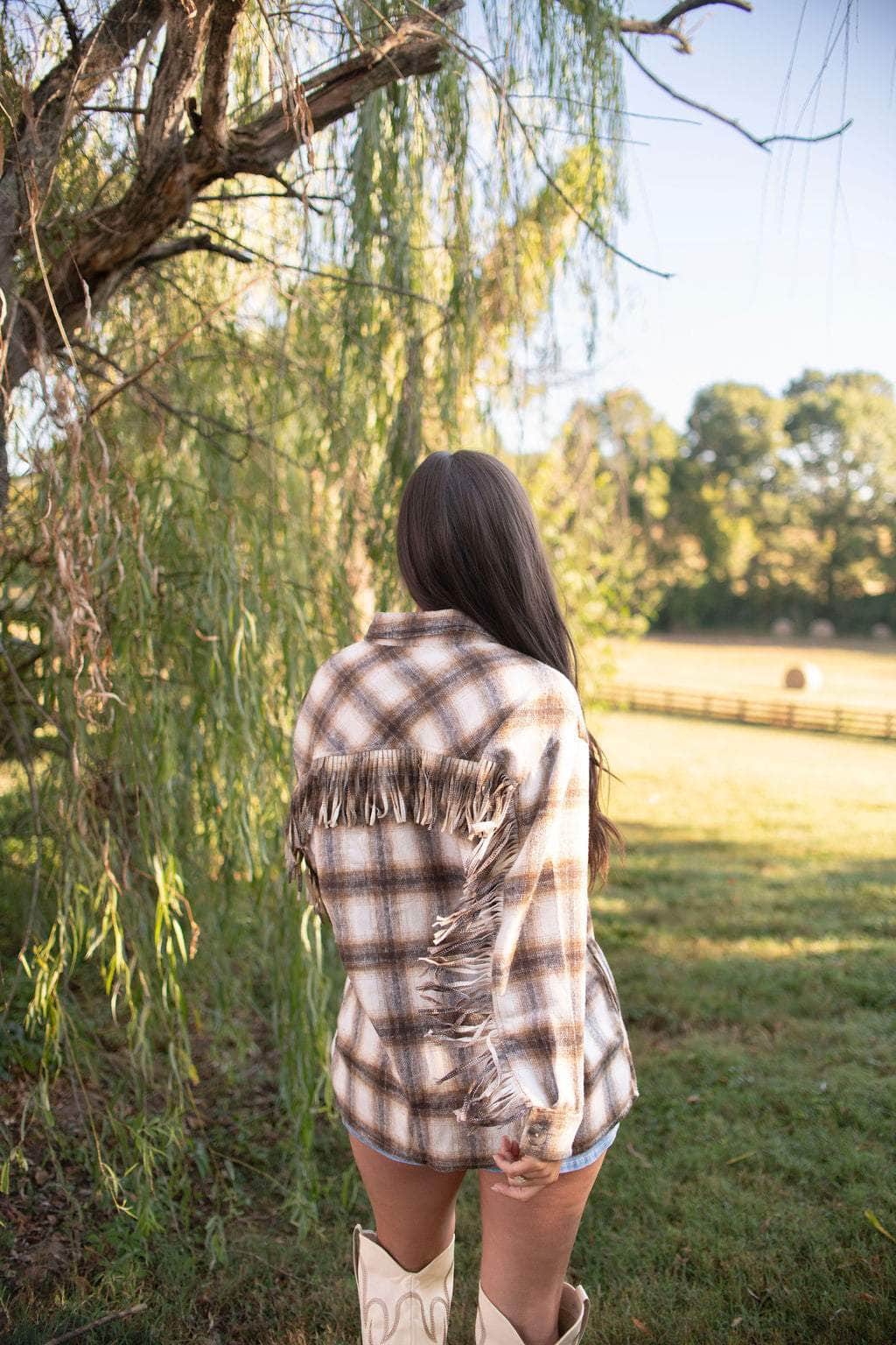 Homestead Fringe Plaid Shacket