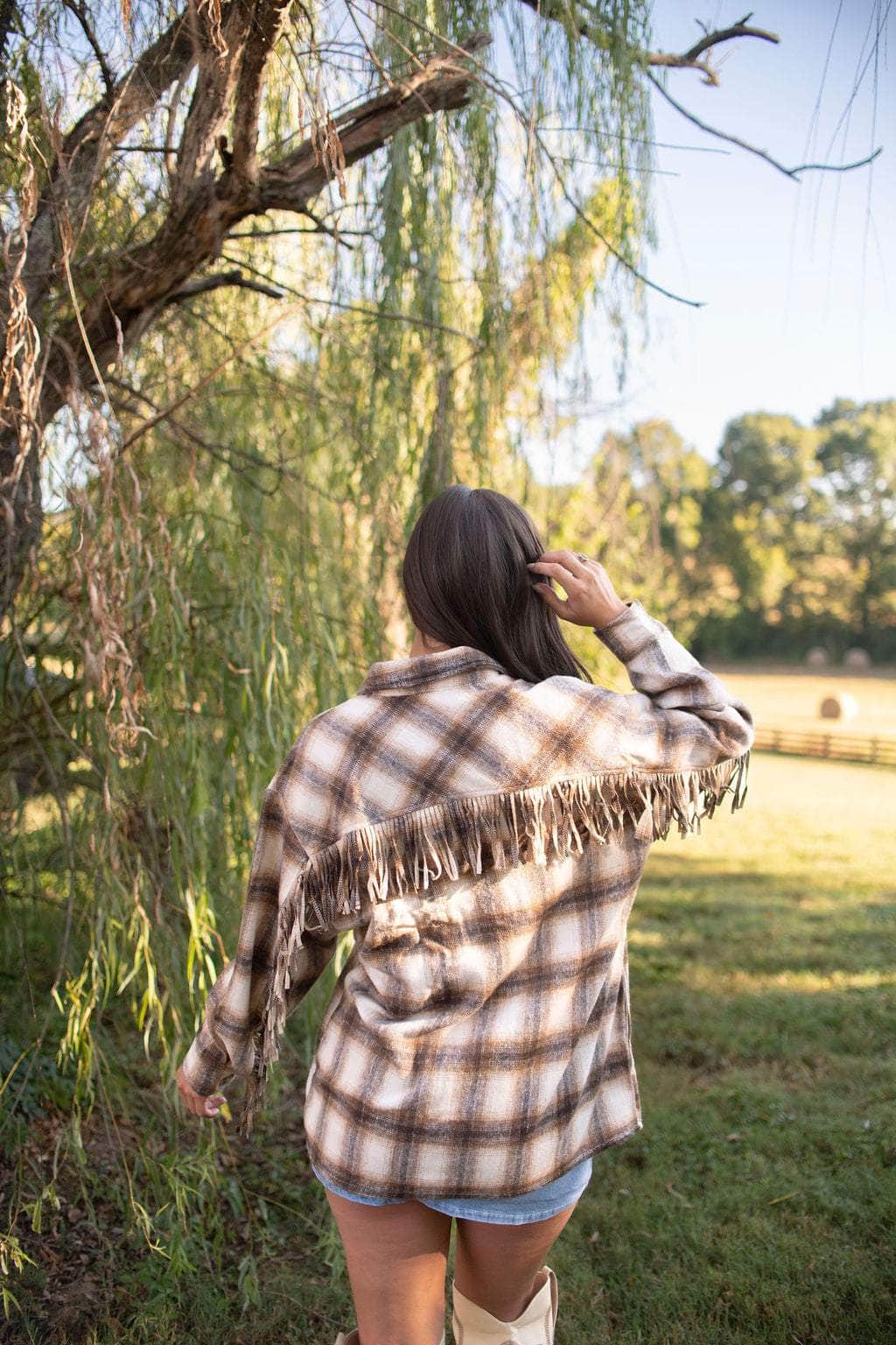 Homestead Fringe Plaid Shacket