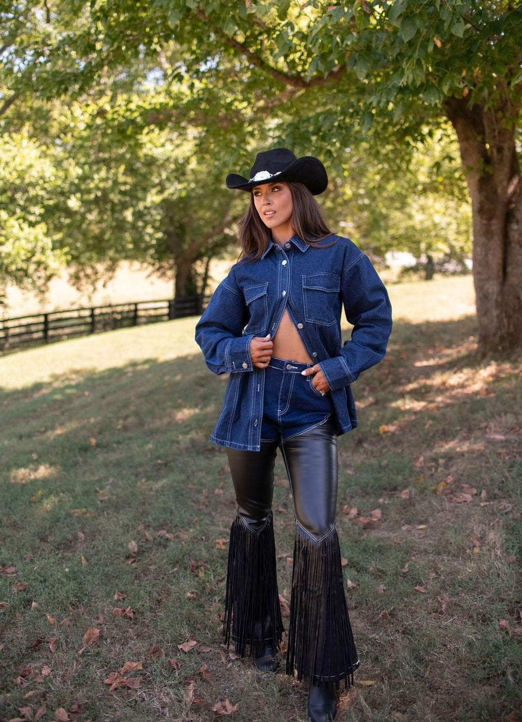 Cowgirl Club Fringed Chaps Pants