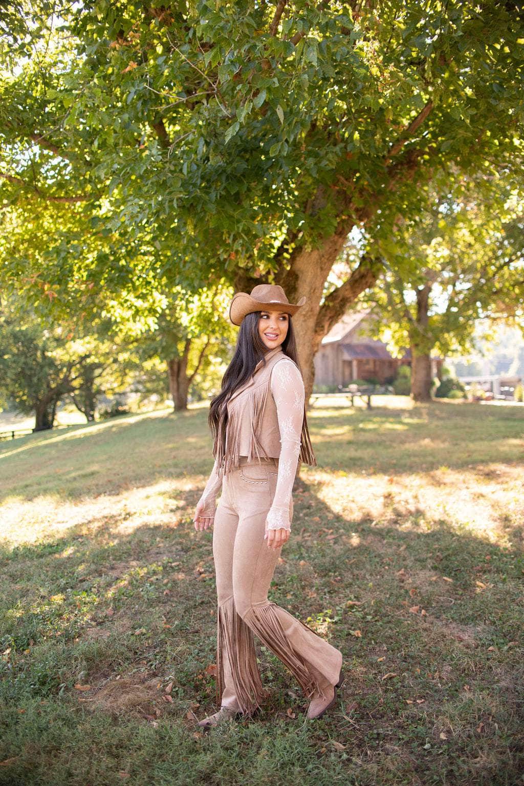 Austin Suede Fringe Pants