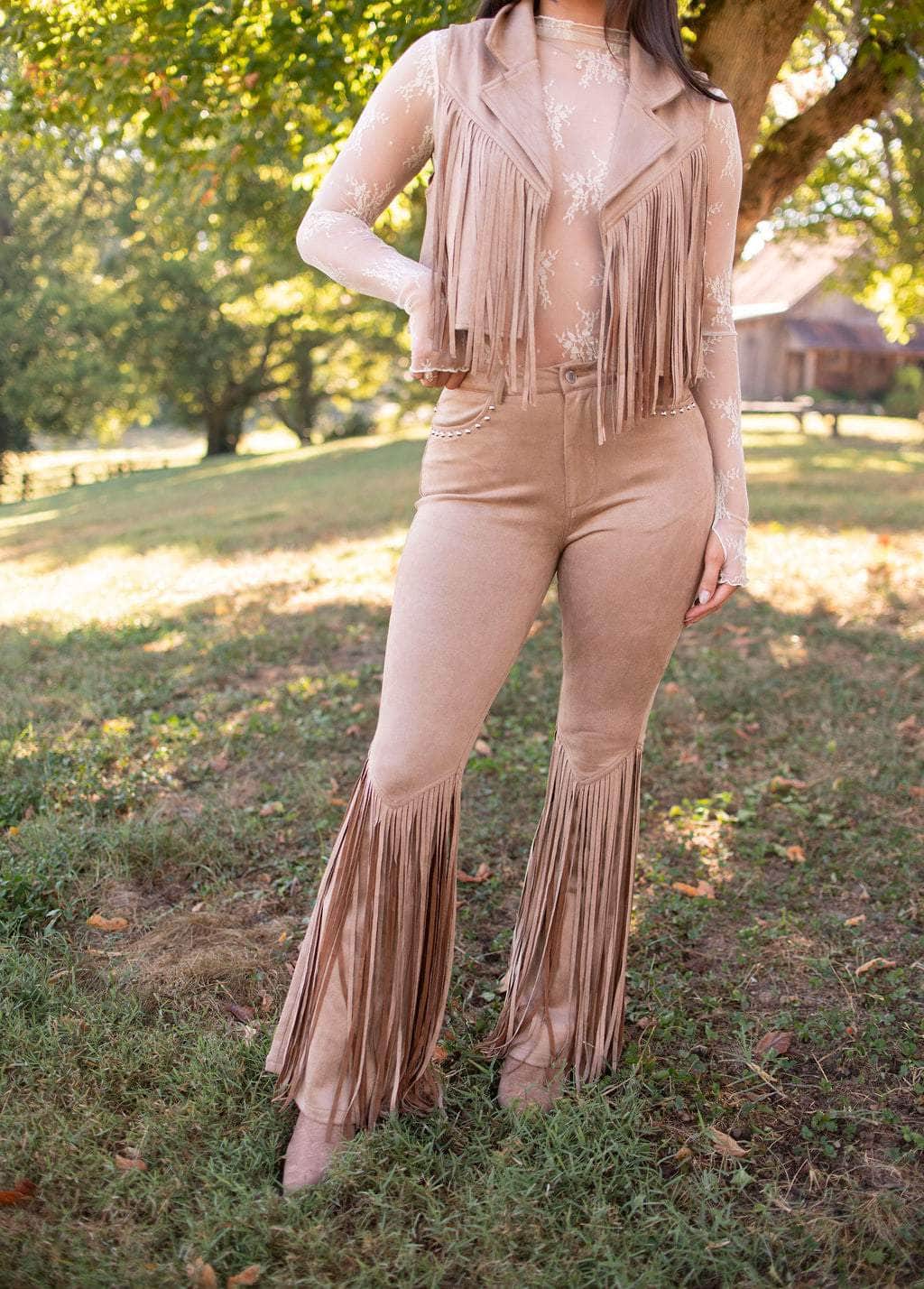 Austin Suede Fringe Pants