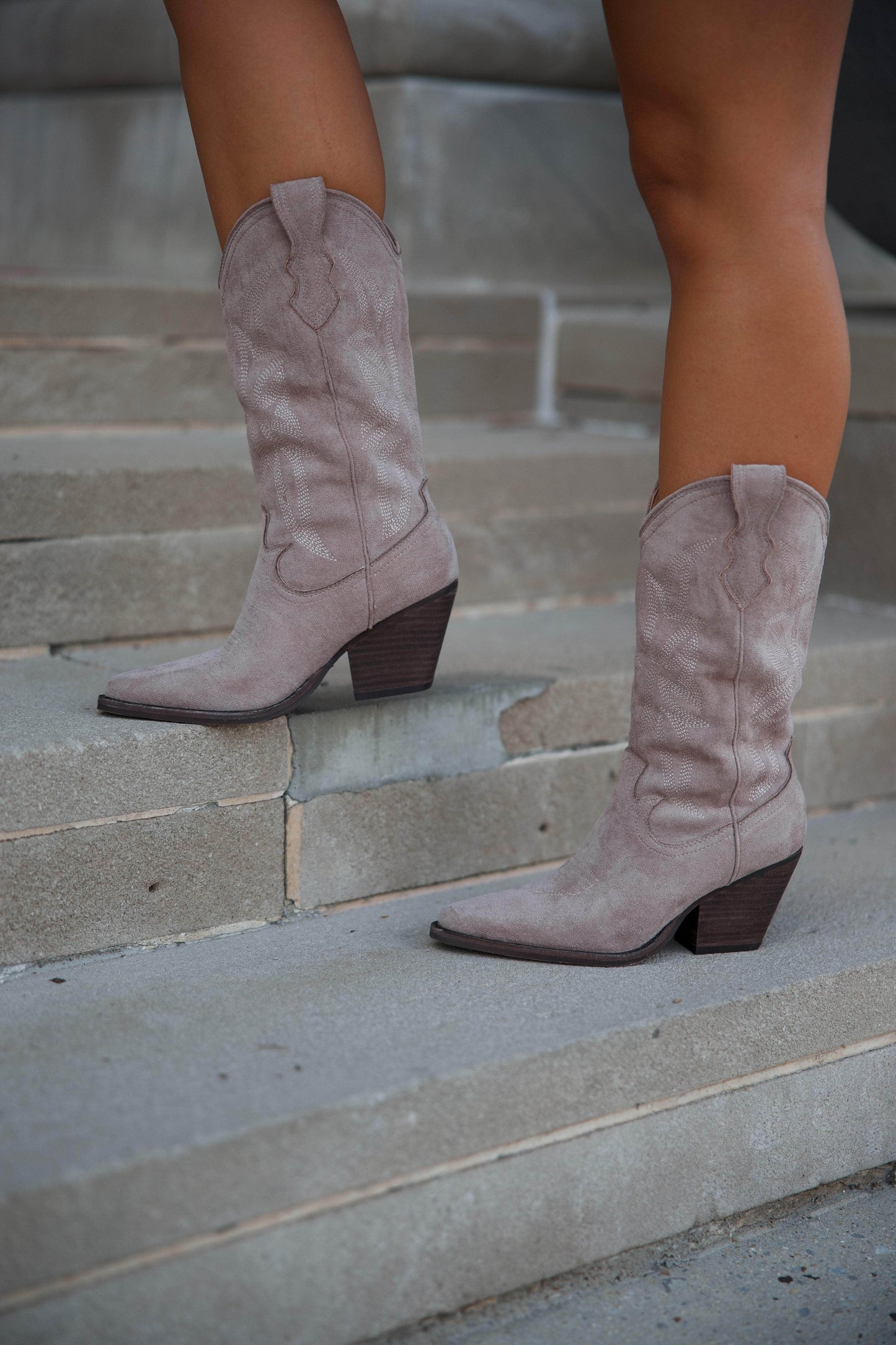 Suede Western Cowboy Boot