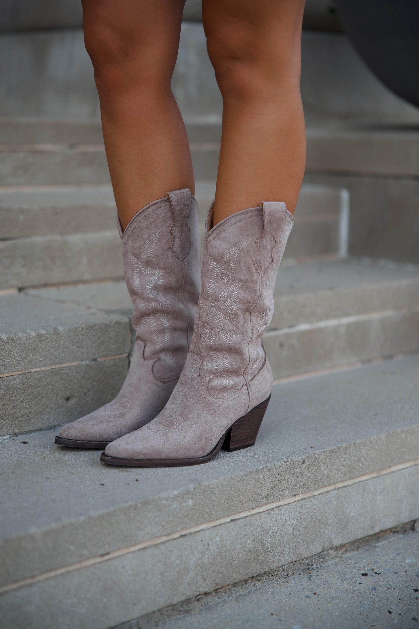 Suede Western Cowboy Boot