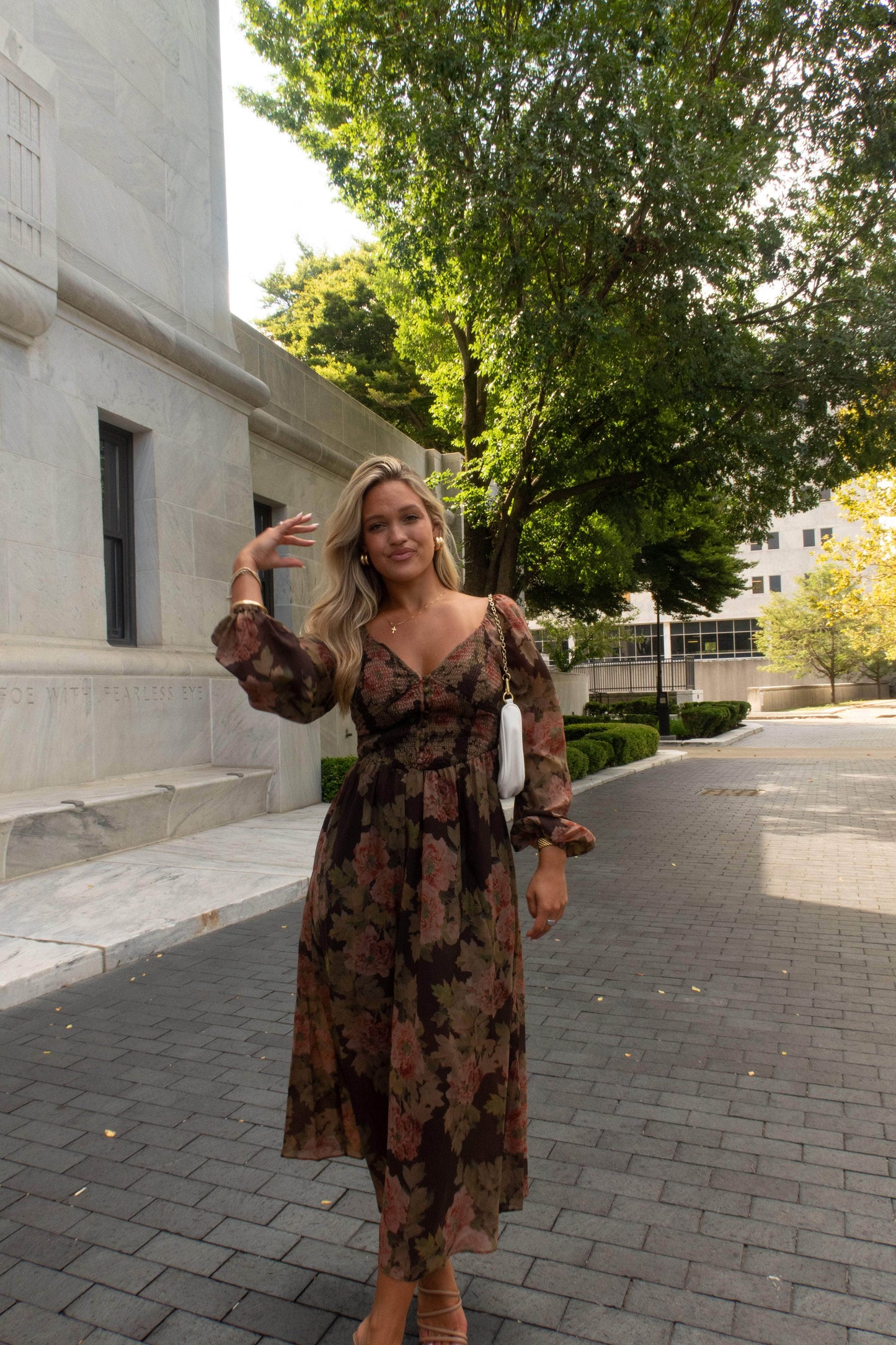 Autumn Florals Maxi Dress