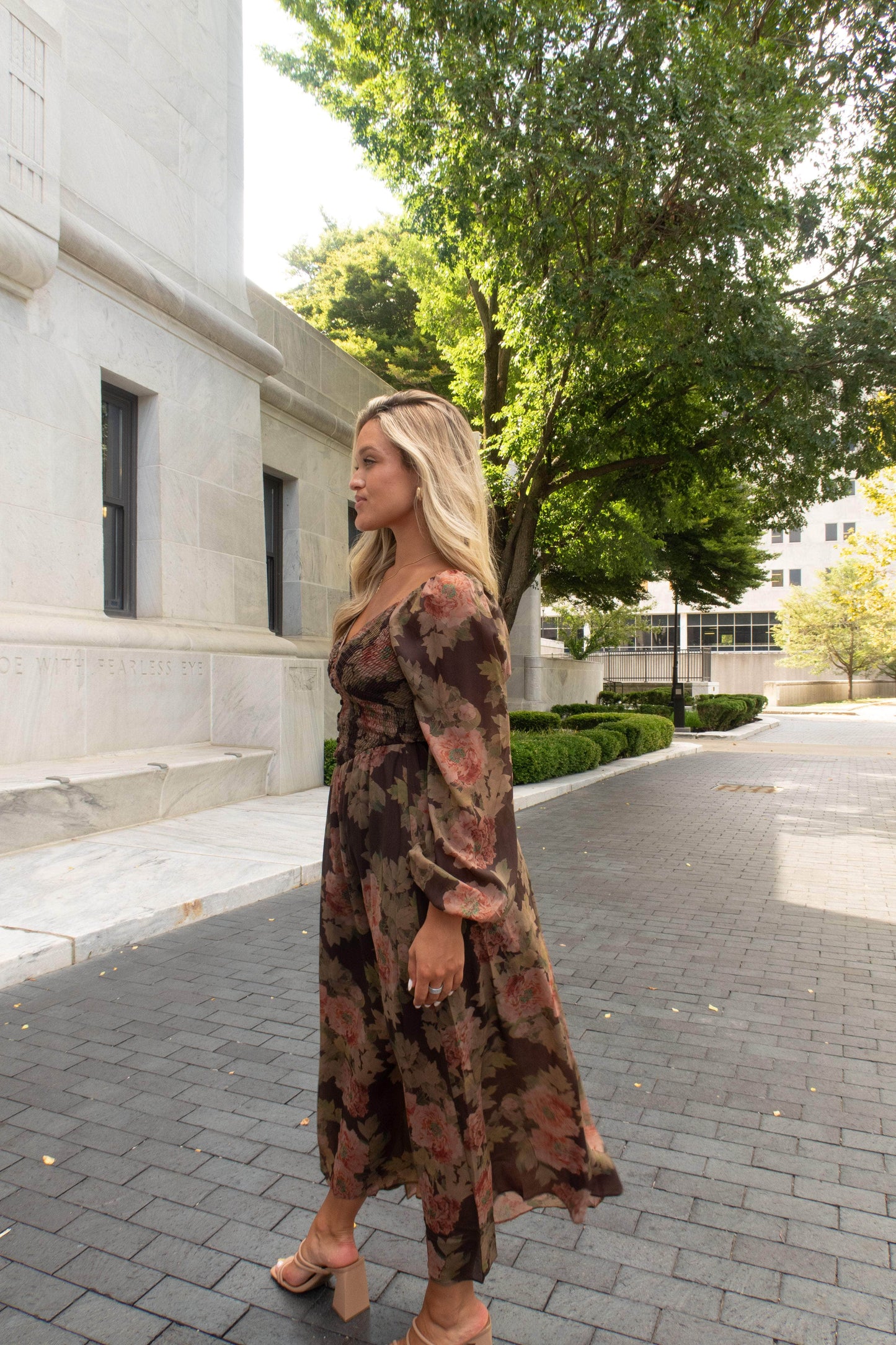 Autumn Florals Maxi Dress