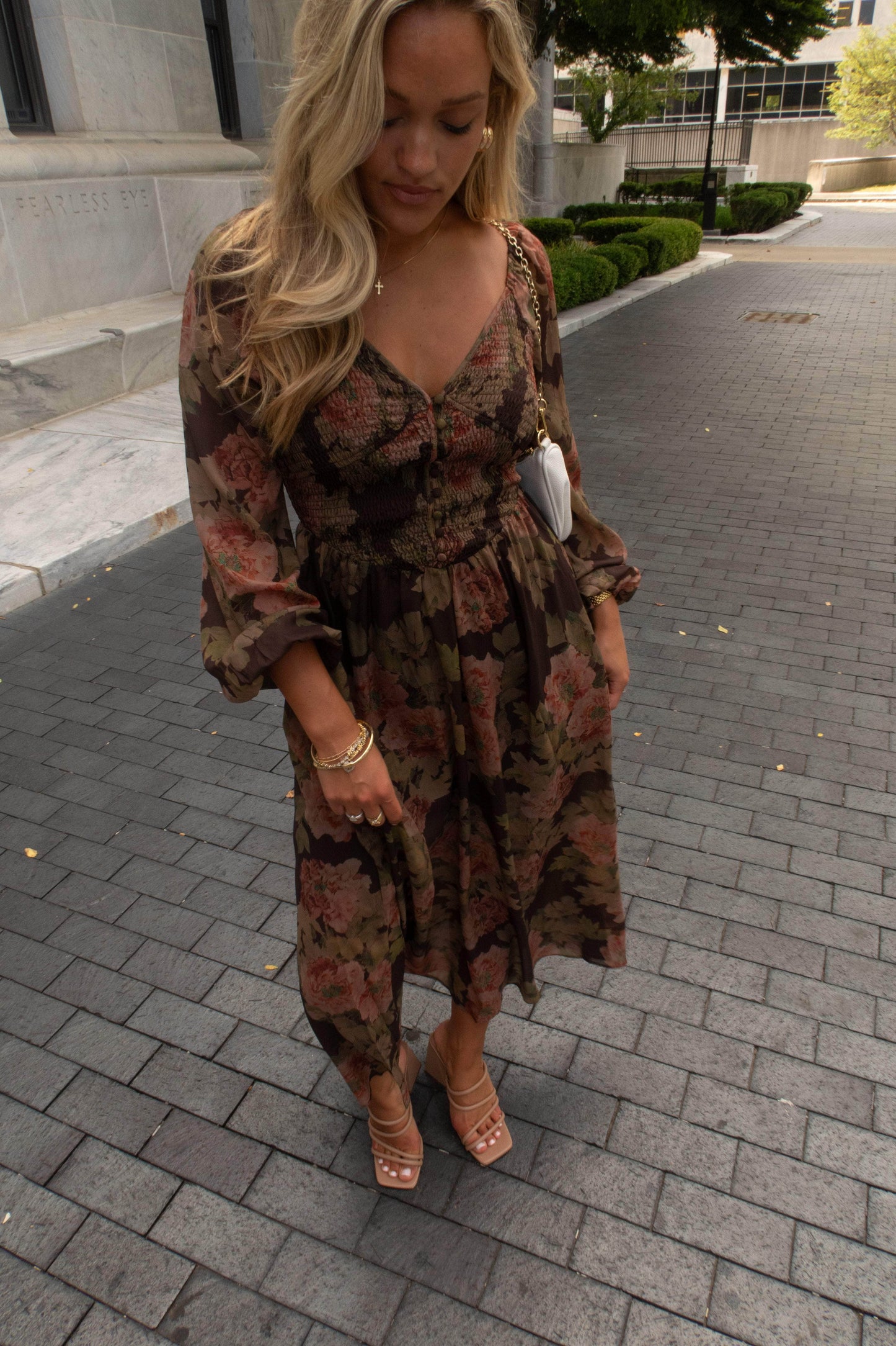 Autumn Florals Maxi Dress