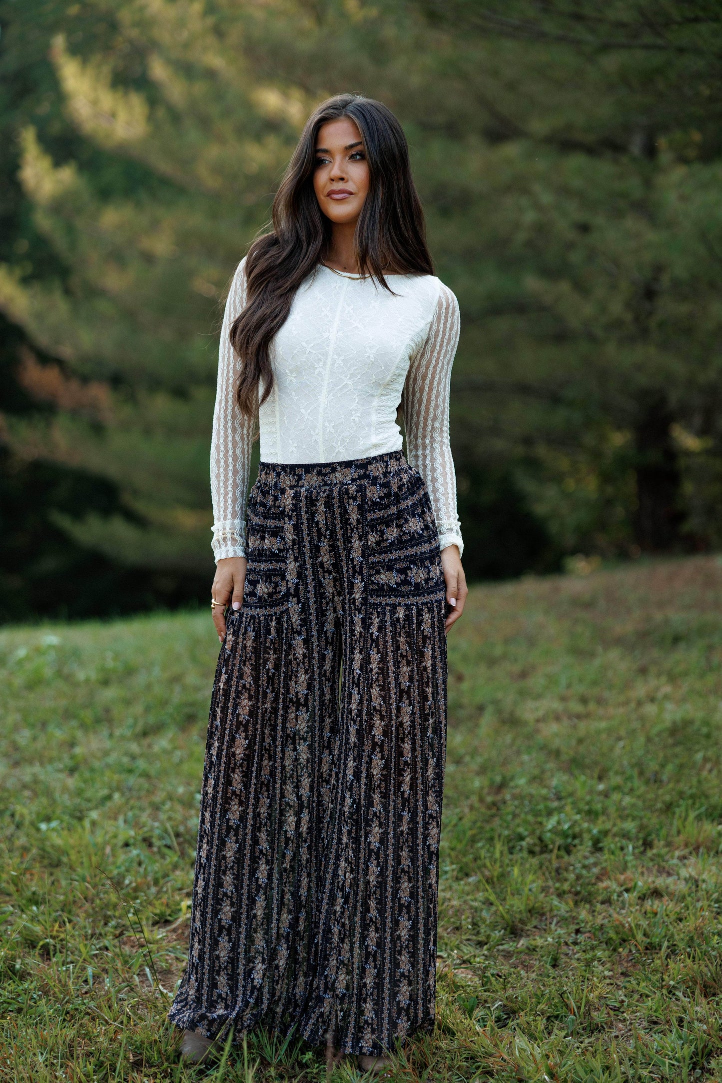 Wildflower Path Mesh Pants