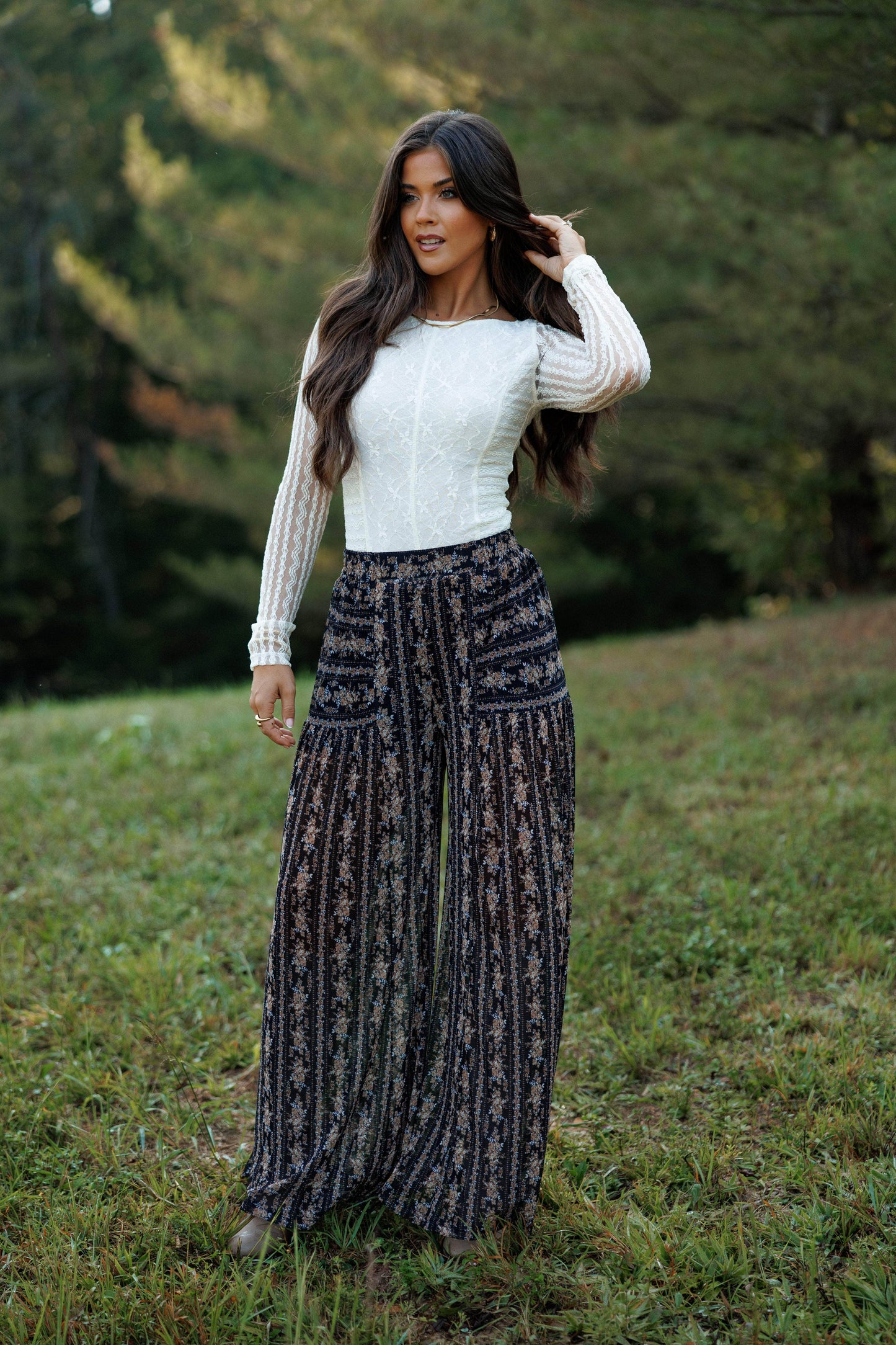 Wildflower Path Mesh Pants