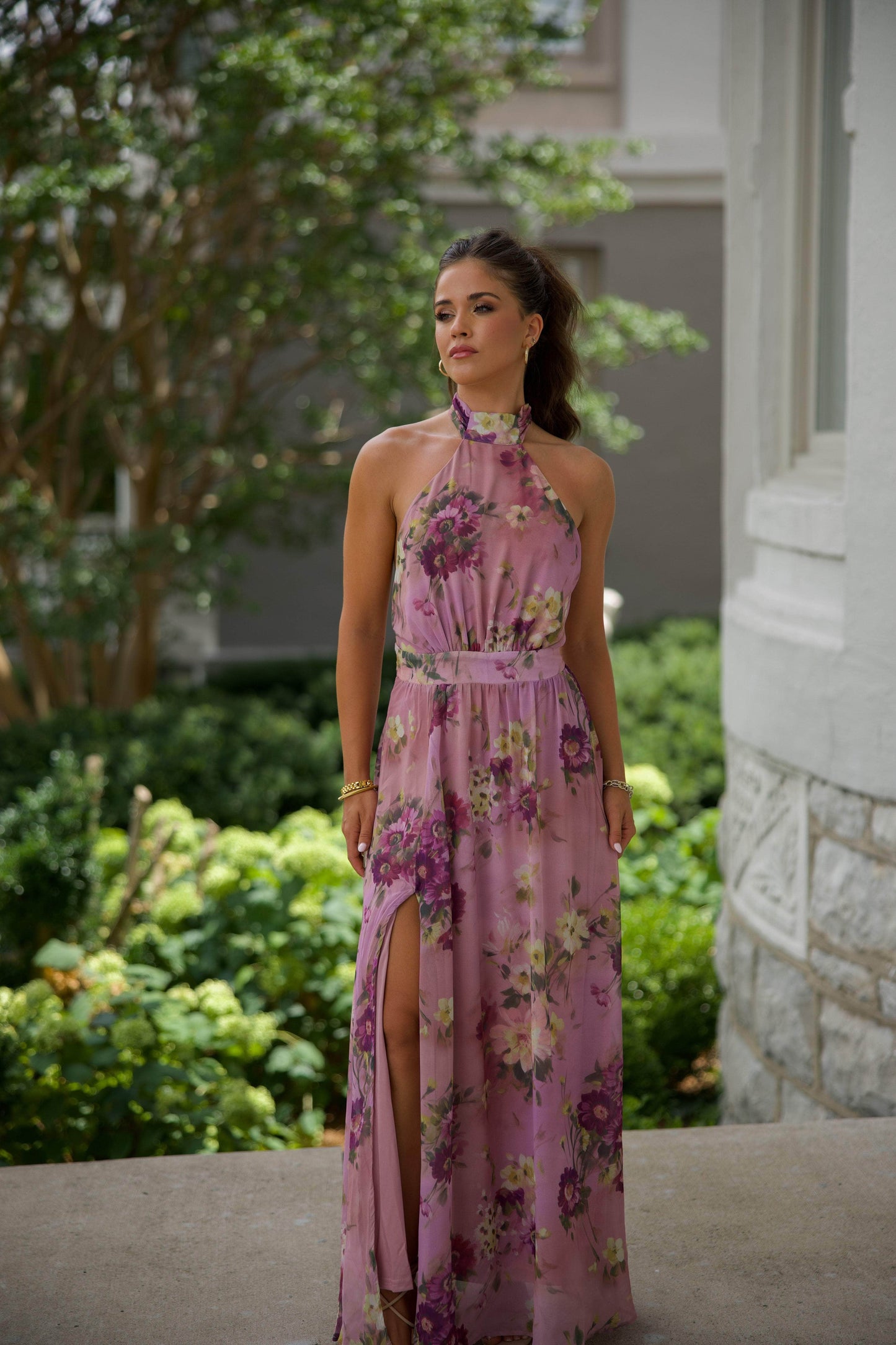 Wine Country Floral Maxi Dress