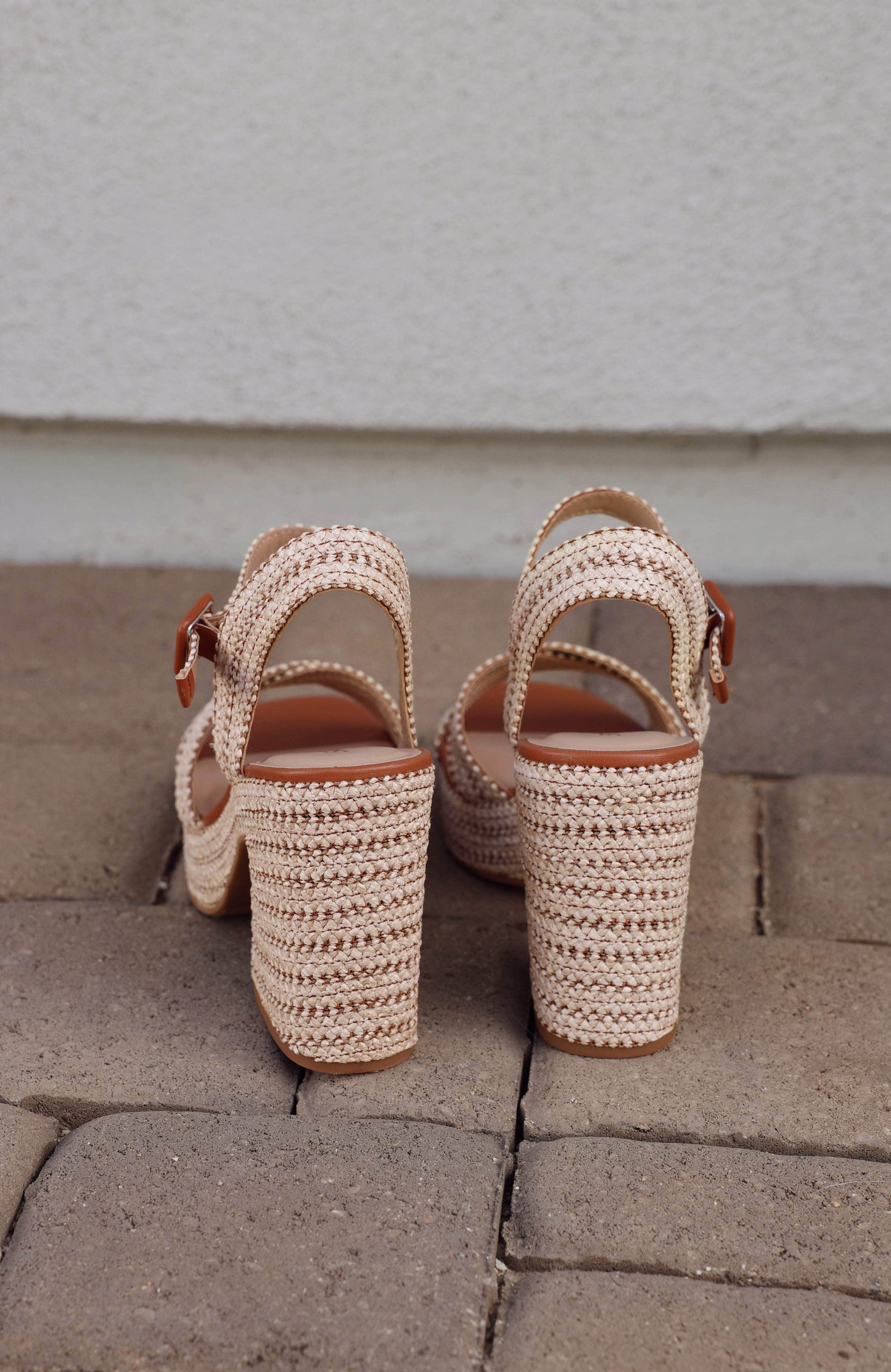 Raffia Braided Platform Heels